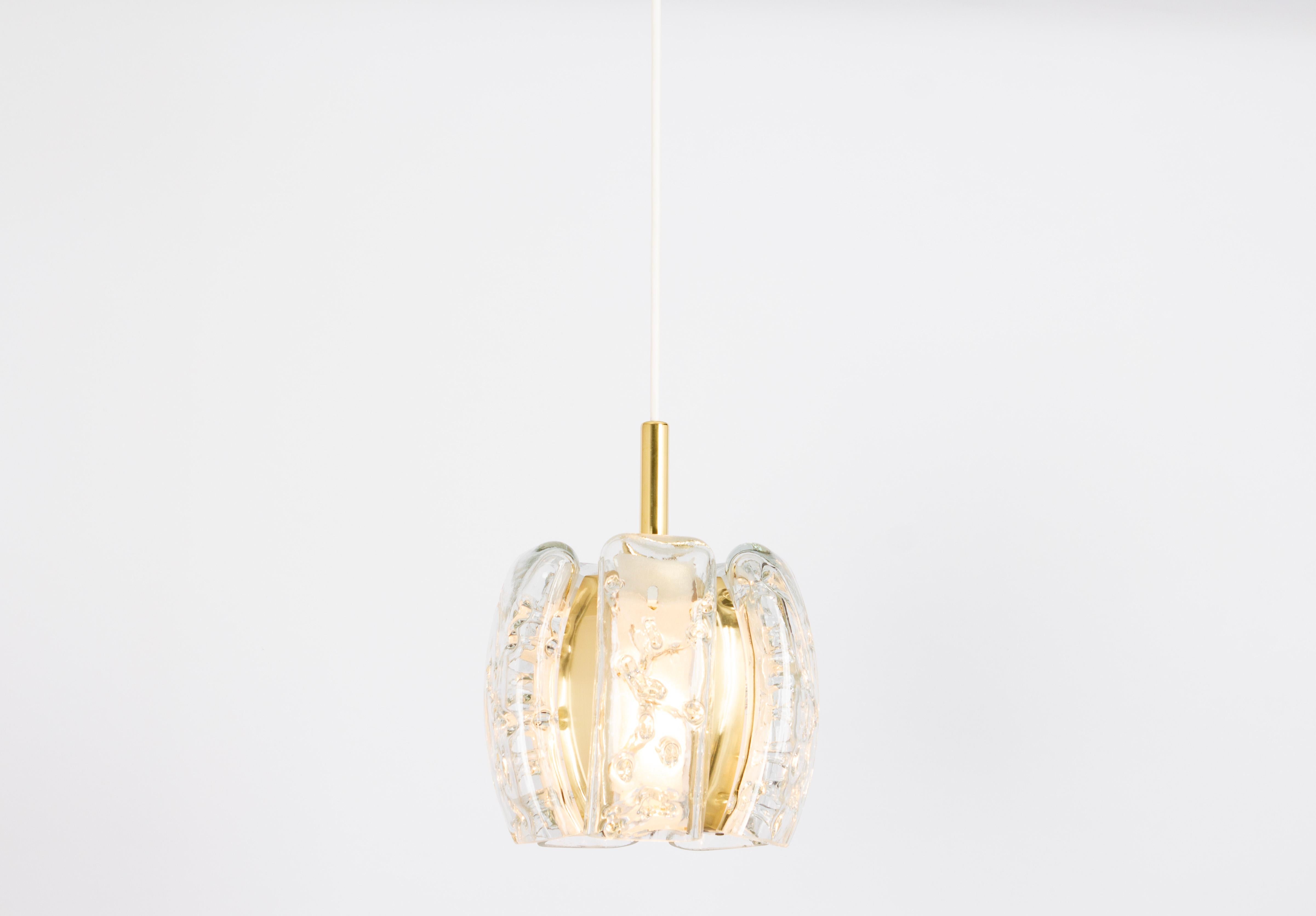1 of 6 Petite Murano Tubes Pendant Lights by Doria, 1970s For Sale 1