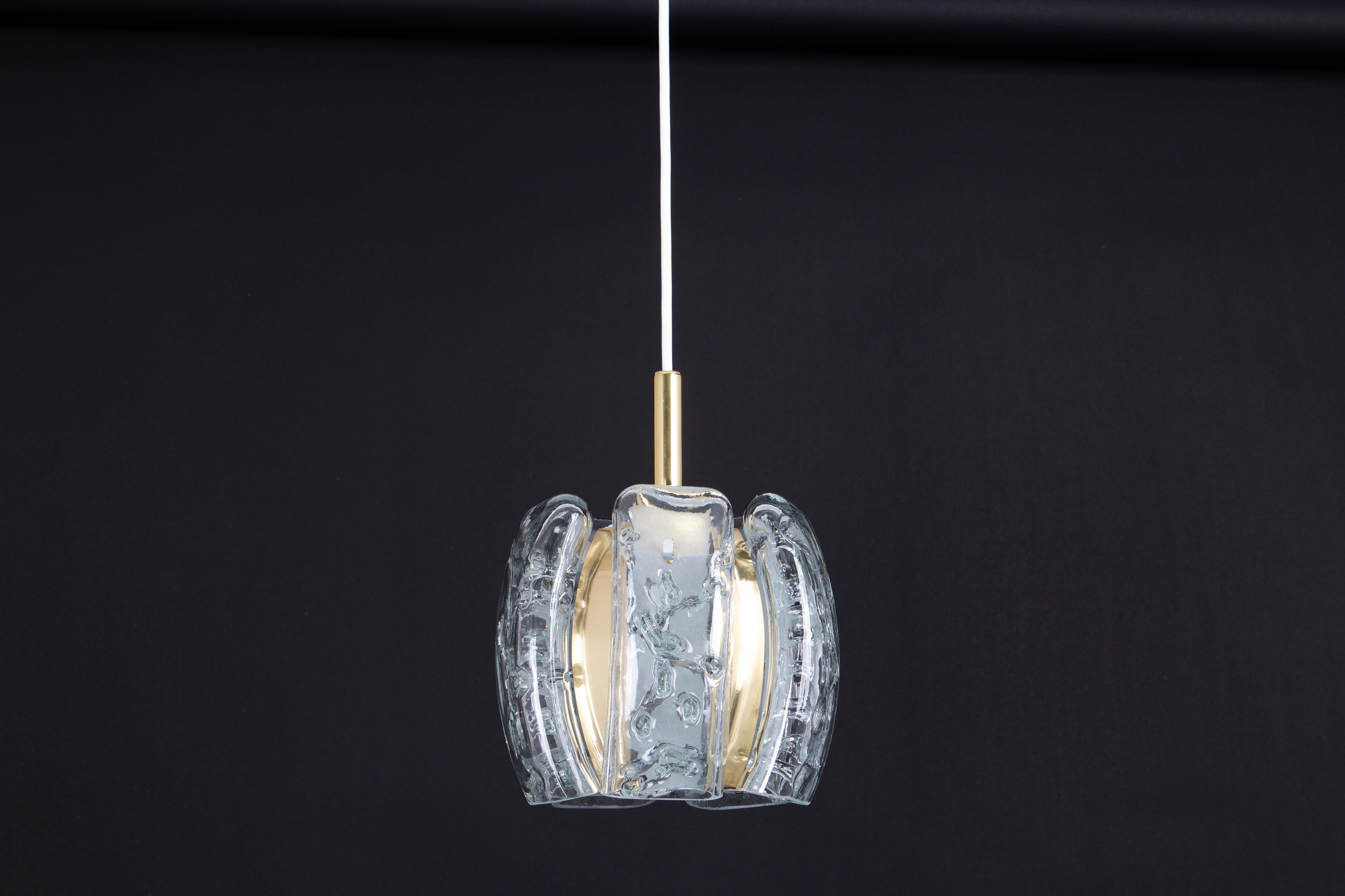 1 of 6 Petite Murano Tubes Pendant Lights by Doria, 1970s For Sale 2