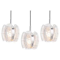 1 of 5 Petite Murano Tubes Pendant Lights by Doria, 1970s