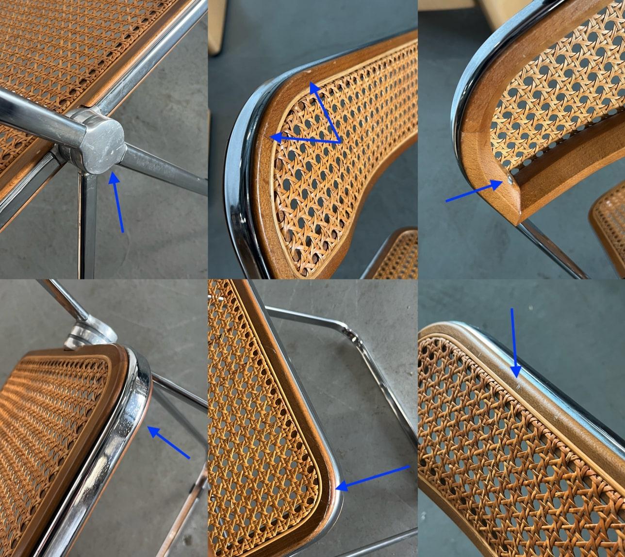 1 von 6 Seltene Vintage 'Cane 'Plia' Stühle von Giancarlo Piretti, 1990er Jahre Italien im Angebot 7