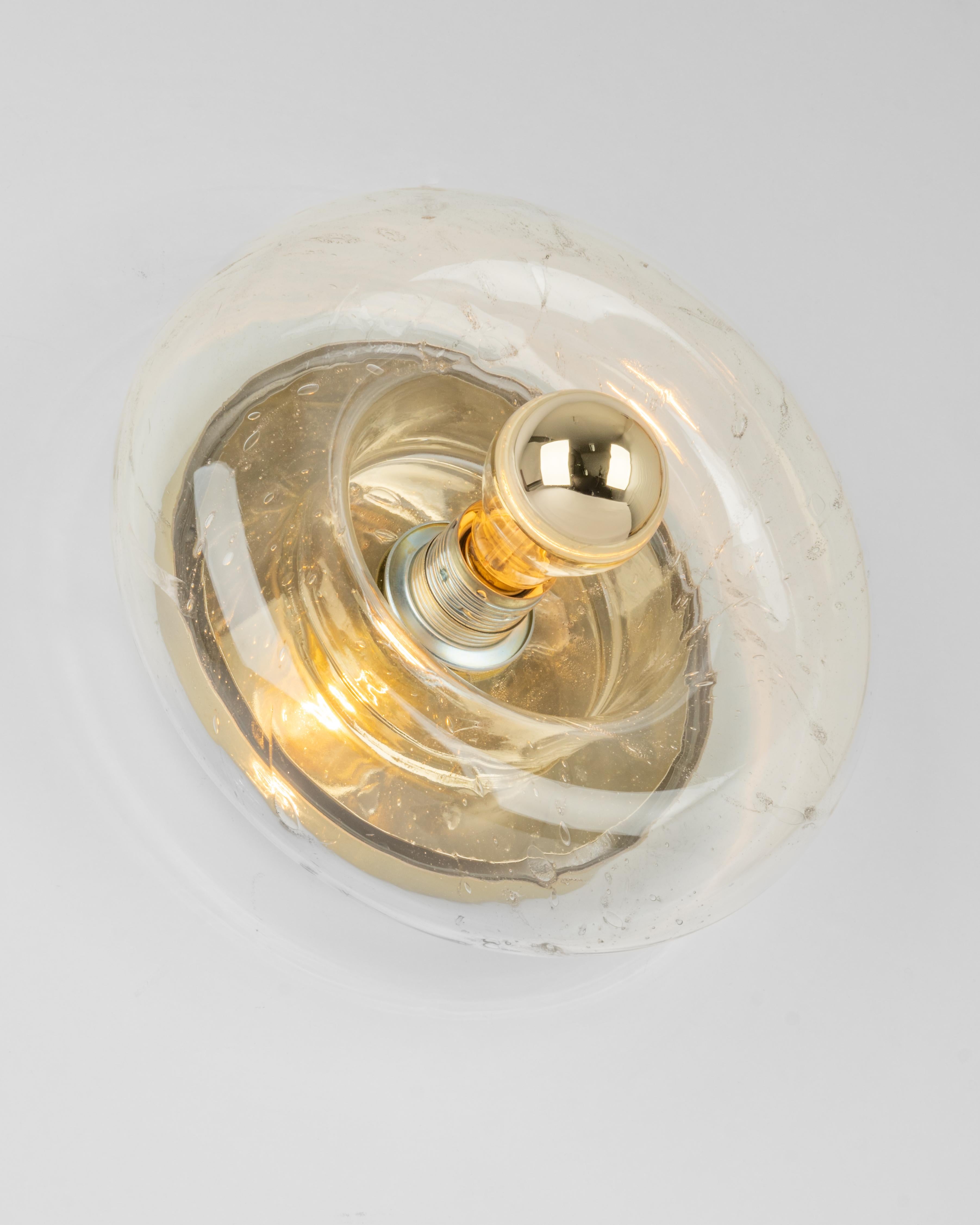 1 de 2 Aplique especial de cristal transparente en forma de rosquilla by Doria, Alemania, Años 60 Moderno de mediados de siglo en venta