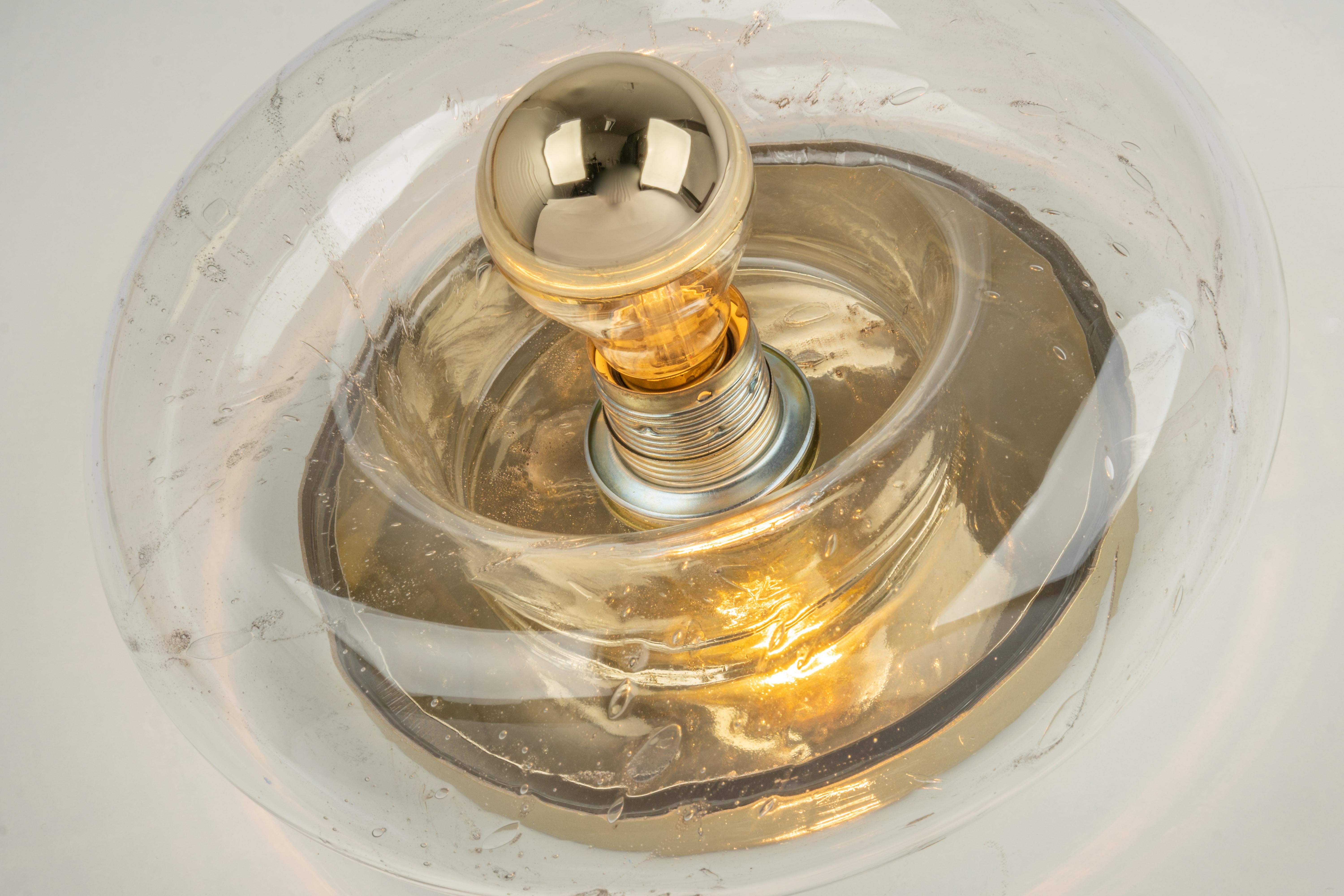 1 de 2 Aplique especial de cristal transparente en forma de rosquilla by Doria, Alemania, Años 60 Alemán en venta
