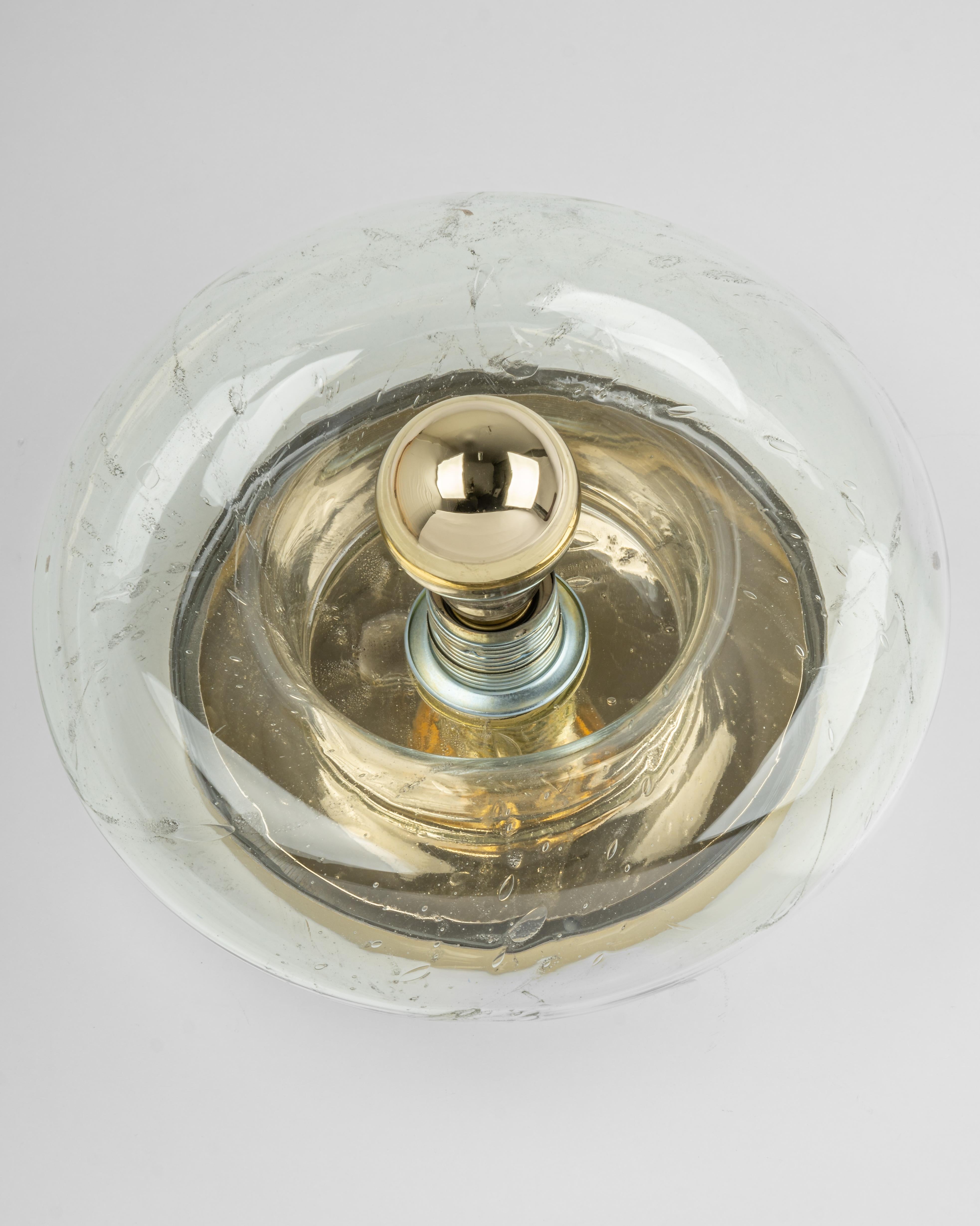 1 de 2 Aplique especial de cristal transparente en forma de rosquilla by Doria, Alemania, Años 60 Metal en venta