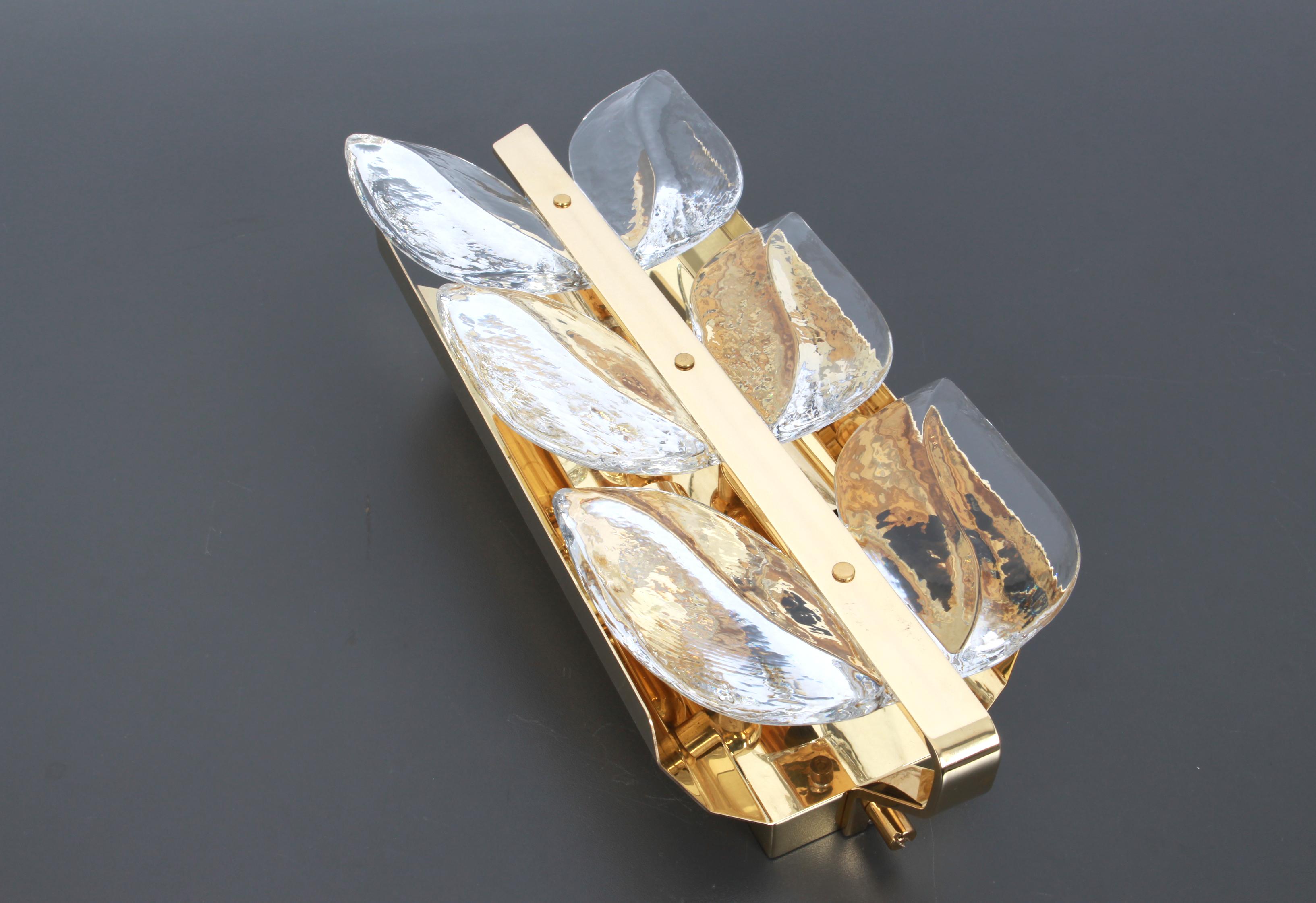 1 von 6 beeindruckenden großen Murano Wandleuchten von Kalmar Lighting, Florida, 1970er Jahre im Angebot 3