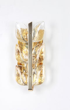 1 of 6 Stunning Large Kalmar Murano Sconce Wall Lights, Florida, 1970s