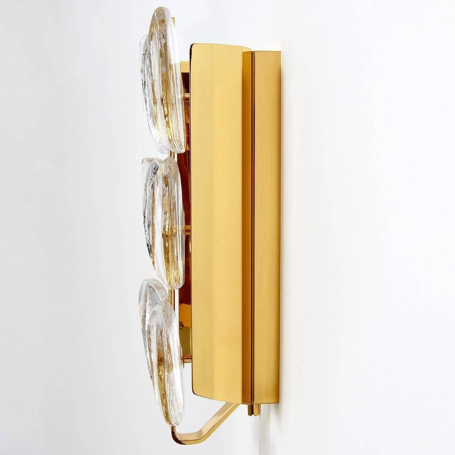 1 von 6 beeindruckenden großen Murano Wandleuchten von Kalmar Lighting, Florida, 1970er Jahre (Österreichisch) im Angebot