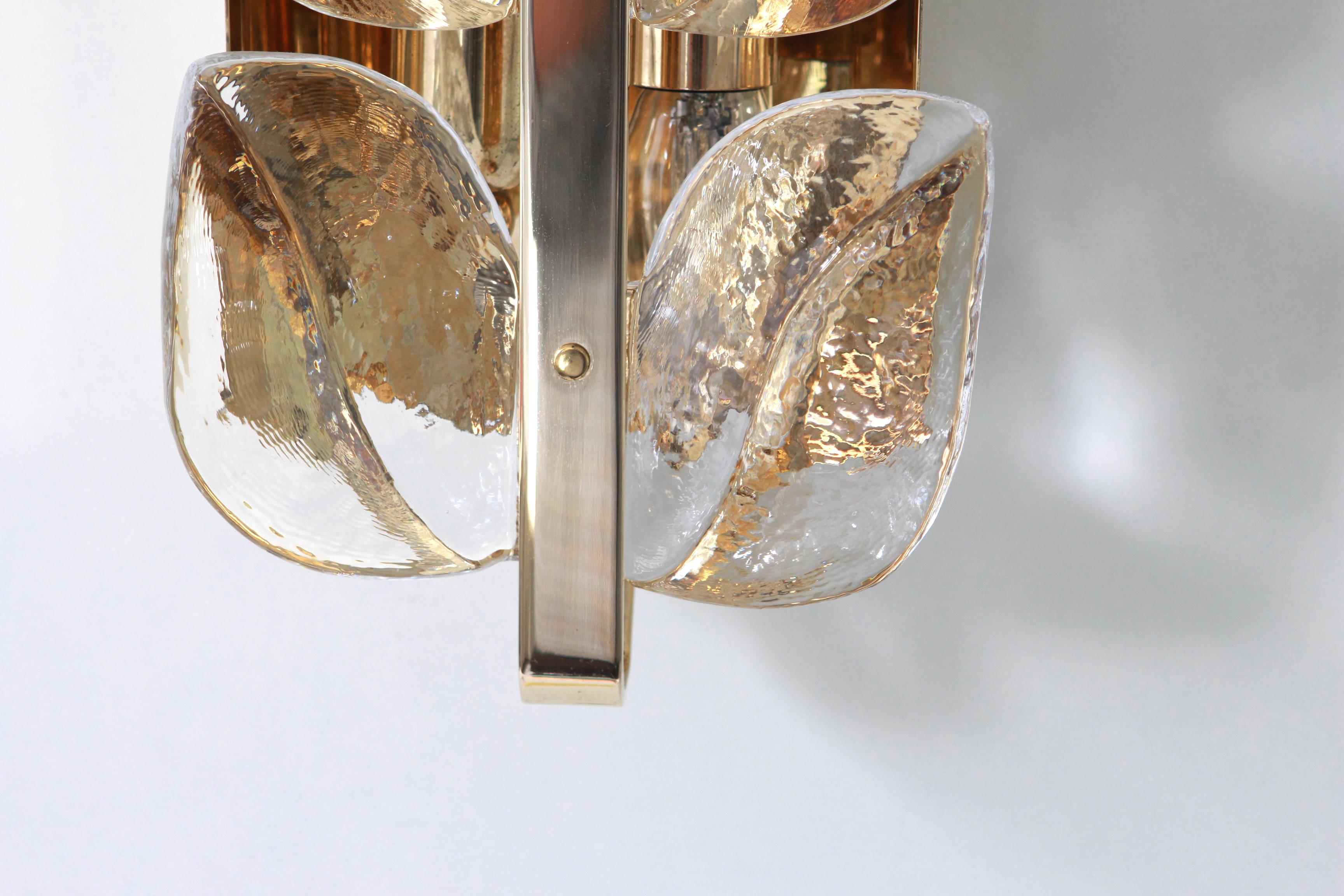 1 von 6 beeindruckenden großen Murano Wandleuchten von Kalmar Lighting, Florida, 1970er Jahre im Angebot 1
