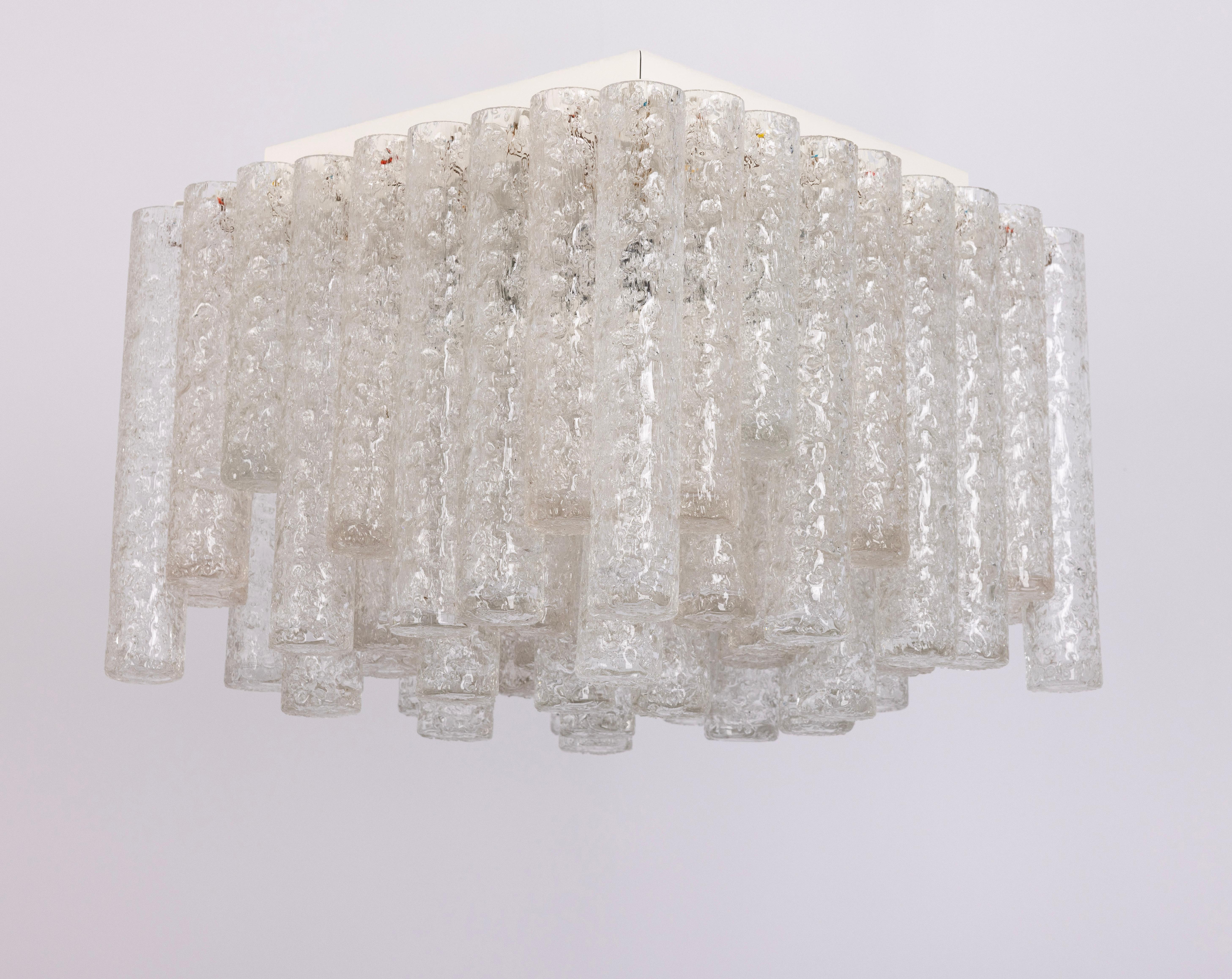 1 von 6 Atemberaubende Murano-Eisglasröhren-Wandhalterung von Doria, Deutschland, 1960er Jahre im Zustand „Gut“ im Angebot in Aachen, NRW