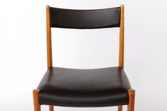 1 of 6 Vintage German Dining Chair by Lübke, 1970s, Beech Wood & Faux Leather