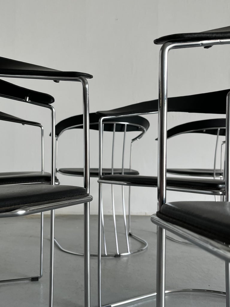 1 of 6 Vintage Postmodern Dining Chairs in Style of Ursula
