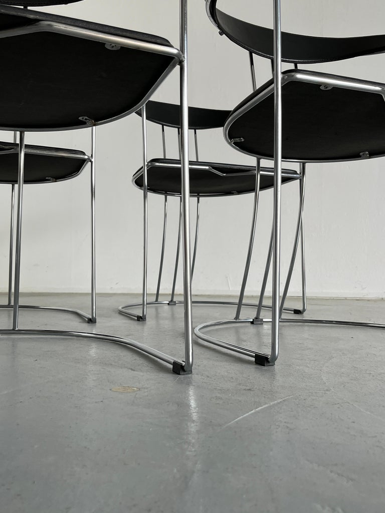 1 of 6 Vintage Postmodern Dining Chairs in Style of Ursula