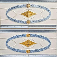 1 of 60 Art Nouveau Ties, SA Faiencies Bouffloulx, Belgium