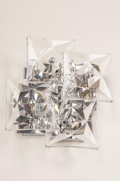 1 of 7 Crystal Sconces by Kinkeldey, Germany, 1970s