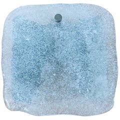 1 of 7 Frosted Square Ice Glass Wall Lamp by Kalmar, Austria, 1960s