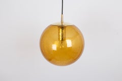1 of 7 Large Glass Pendant Light by Peill & Putzler, Germany, 1970s