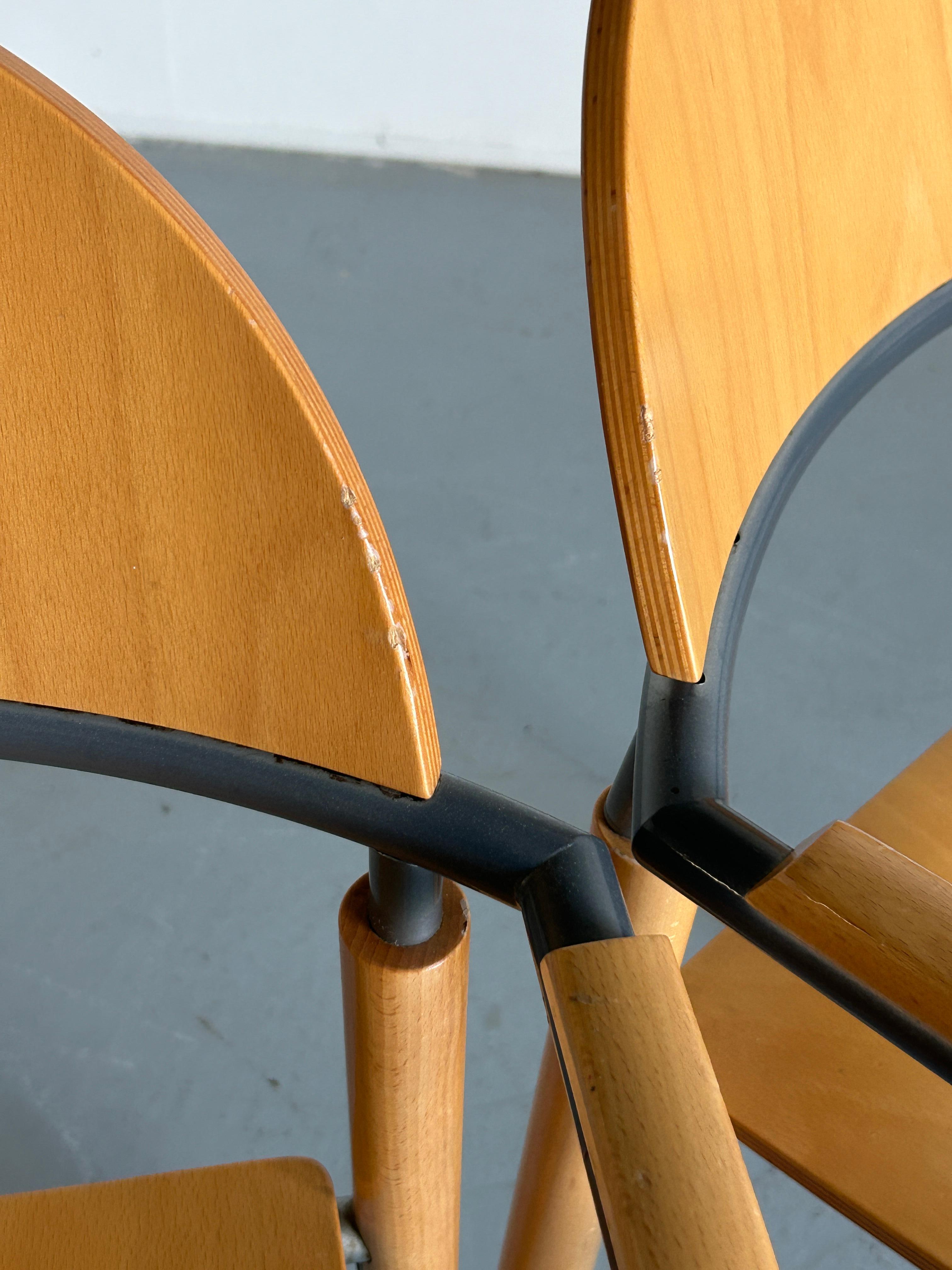 1 of 7 Vintage Postmodern Visitor Armchair or Dining Chair by Wiesner Hager 1999 3