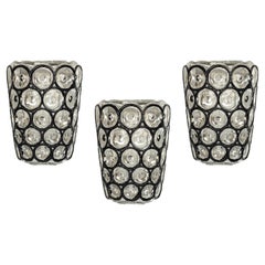1 of 7 Wall Lights Sconces Iron Glass by Limburg, Germany, 1960s