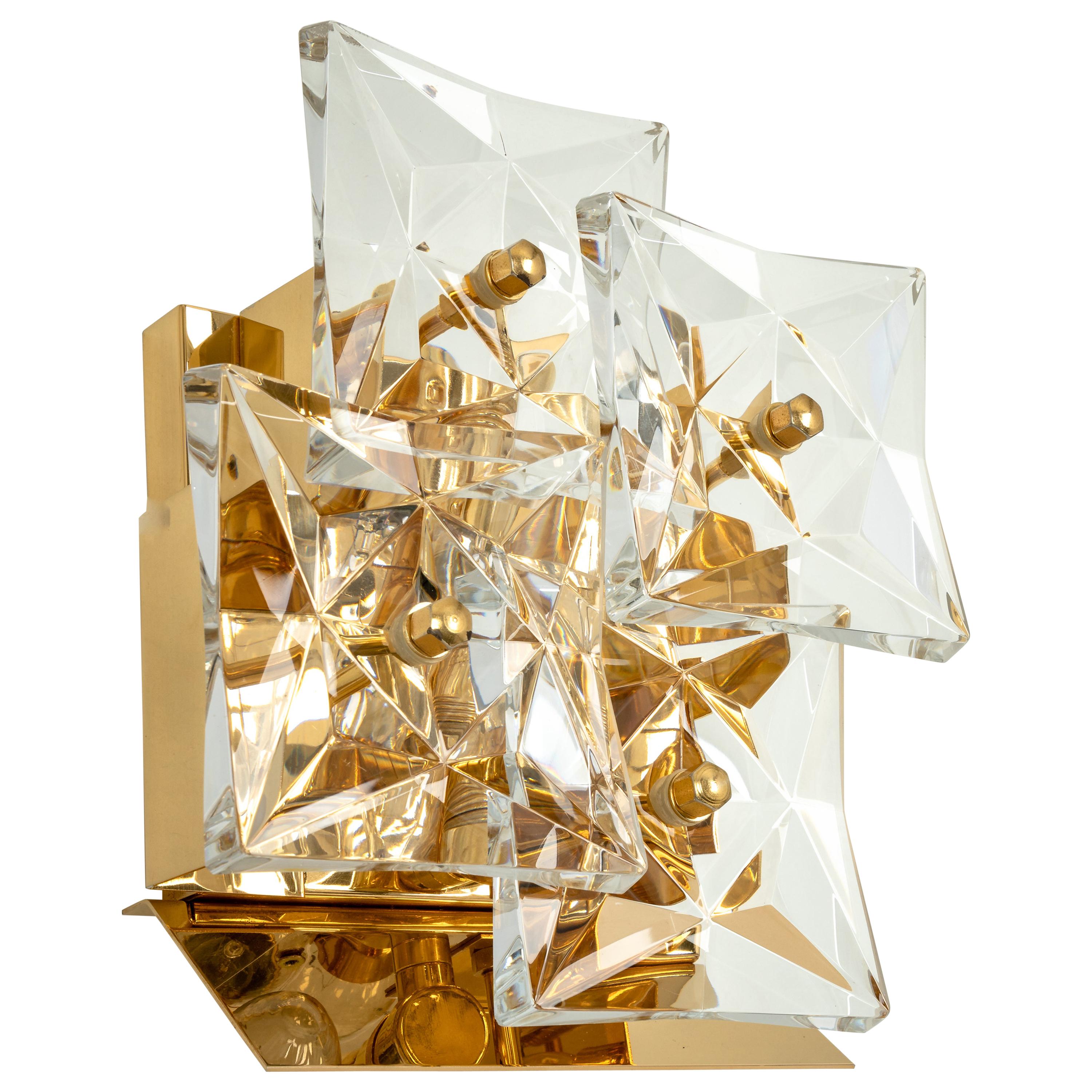 1 des 7 merveilleuses appliques en cristal de Kinkeldey, Allemagne, 1970 en vente