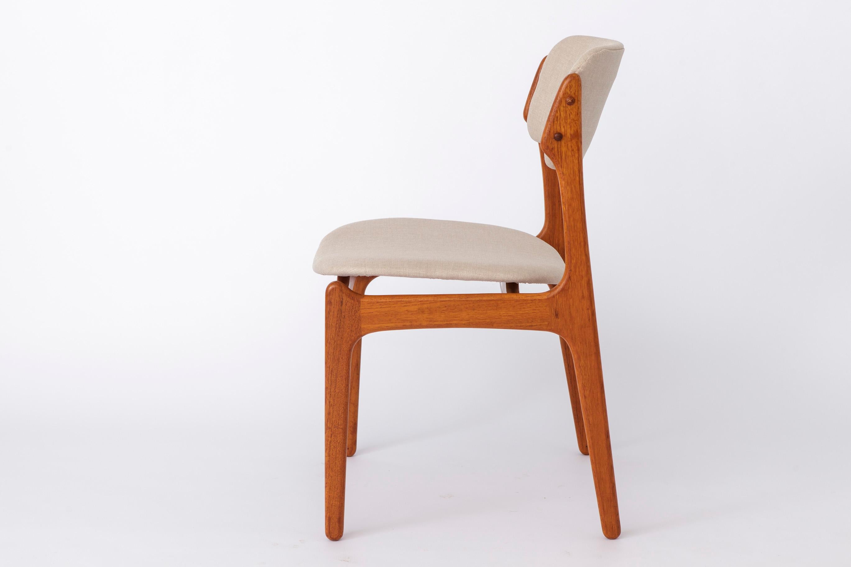 Lucidato 1 of 8 Sedia Erik Buch 1960s Danese Teak Vintage in vendita