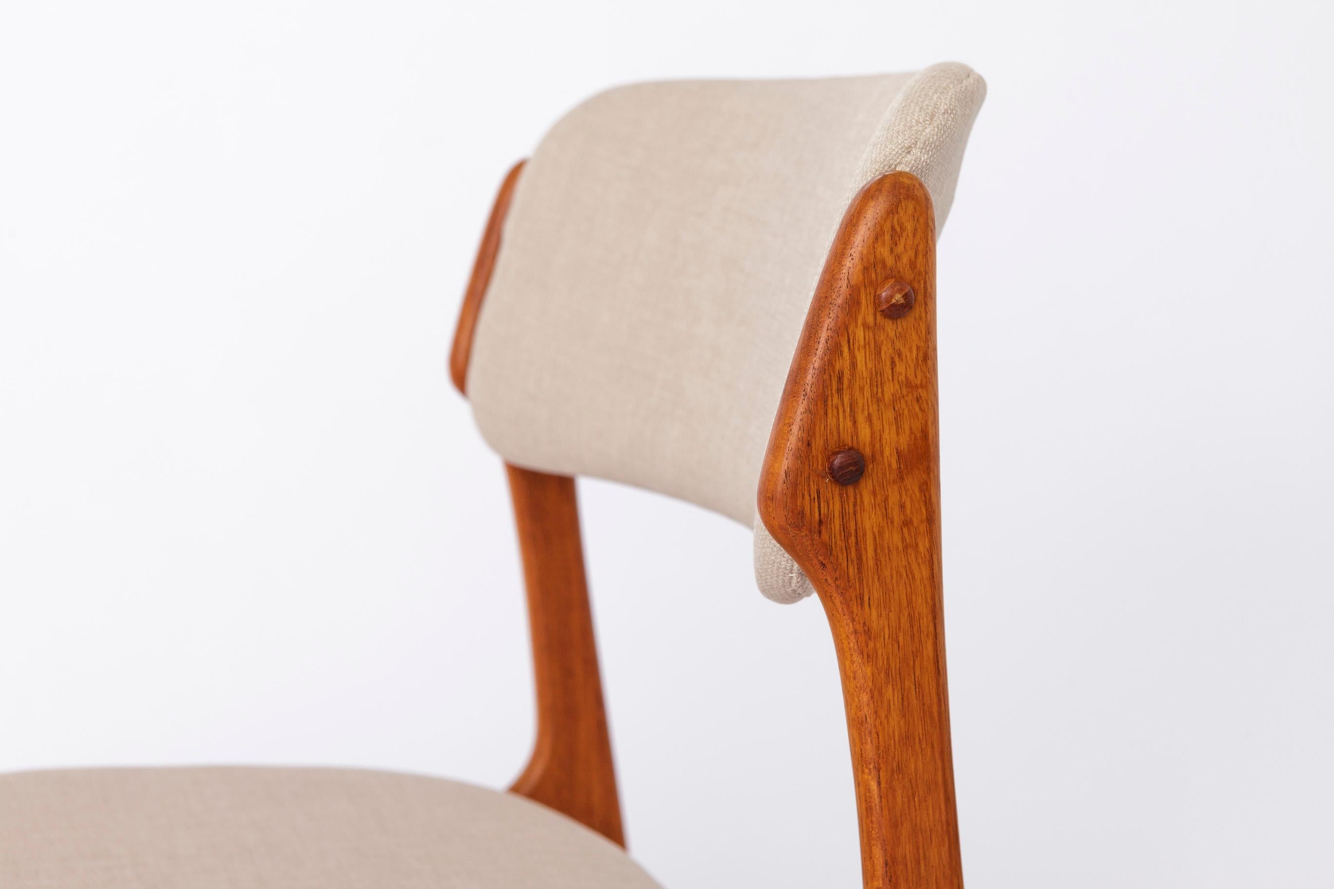 1 of 8 Sedia Erik Buch 1960s Danese Teak Vintage In condizioni buone in vendita a Hannover, DE
