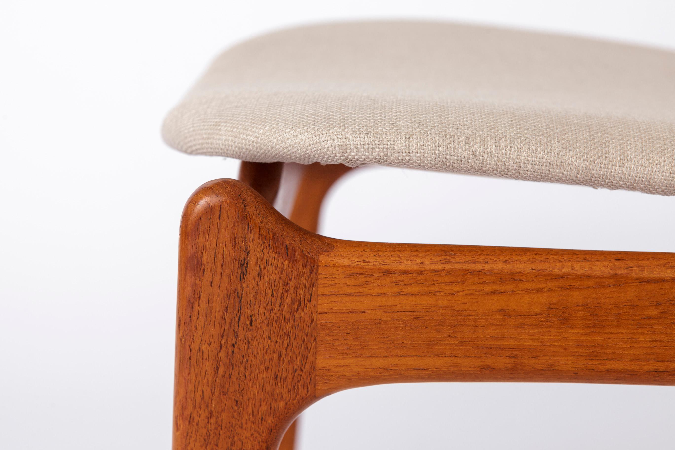 1 of 8 Sedia Erik Buch 1960s Danese Teak Vintage in vendita 3