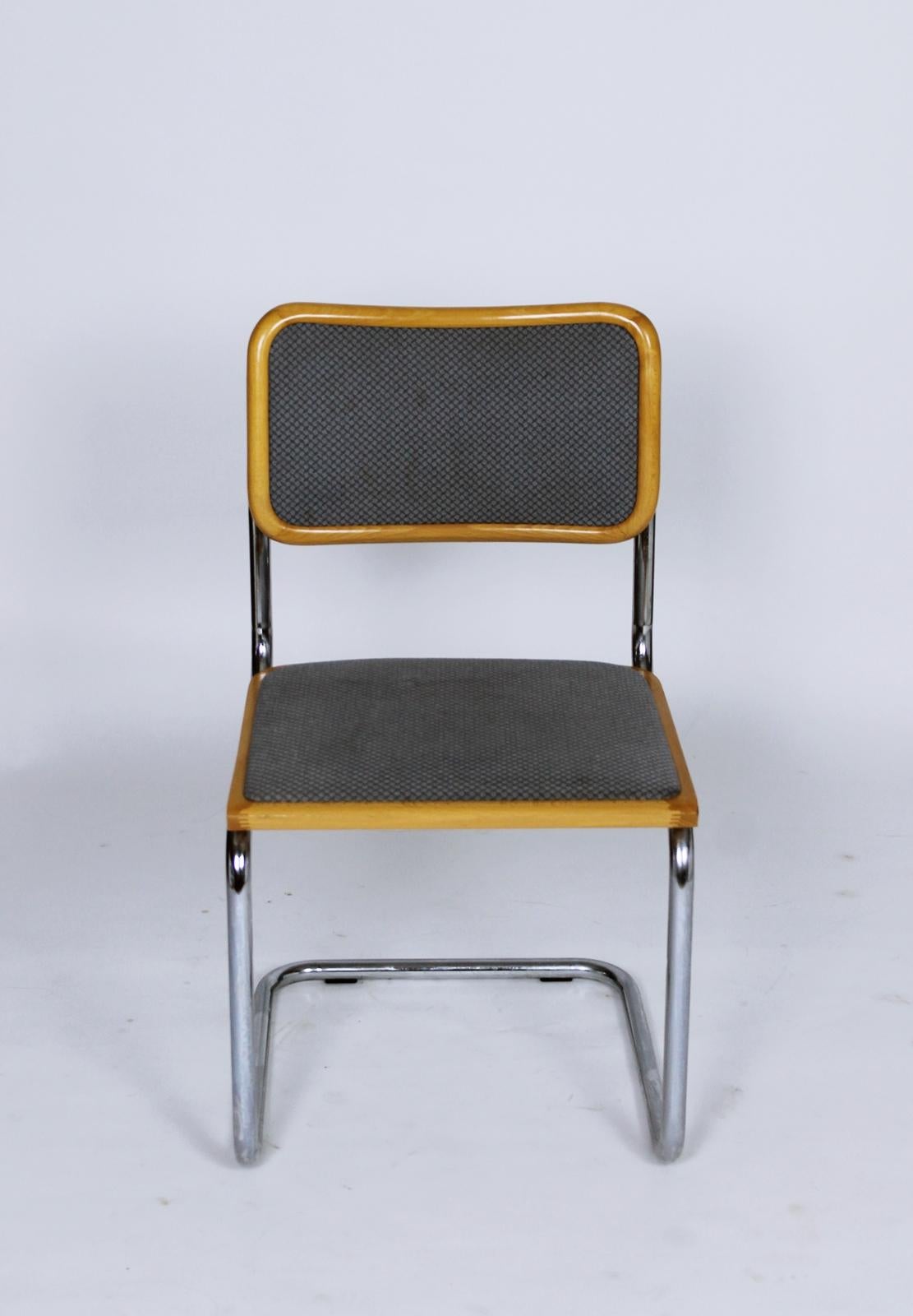 Fabric  Cesca Style Chairs after Marcel Breuer 1990s  Italy For Sale