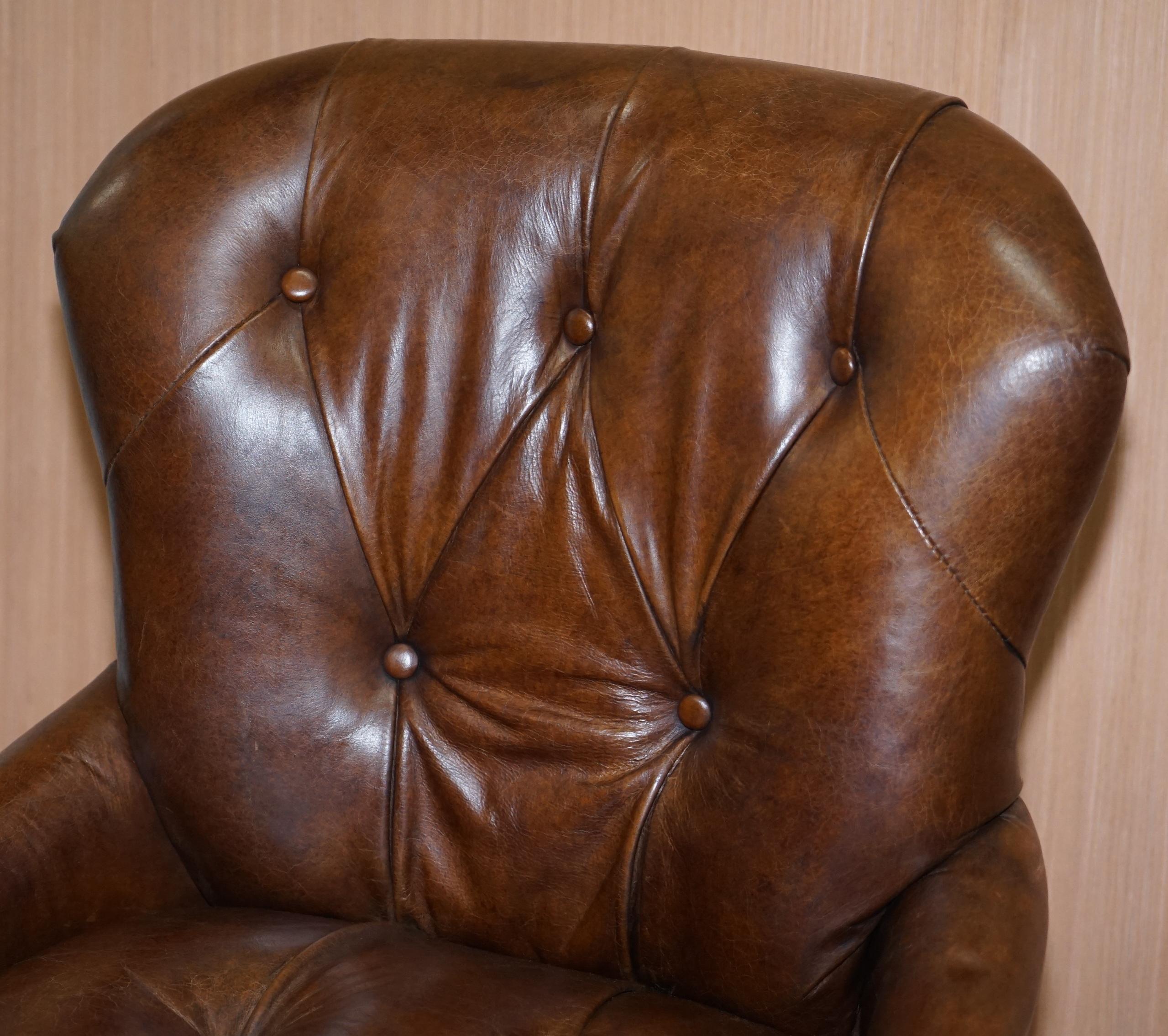 leather chesterfield bar stool