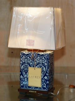 1 OF 8 IN THE BOX RALPH LAUREN PORCELAIN COBALT VINEYARD TABLE LAMPs