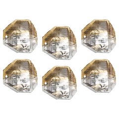 1 of 8 Large Glass Wall Light by Kalmar, Austria, 1970s