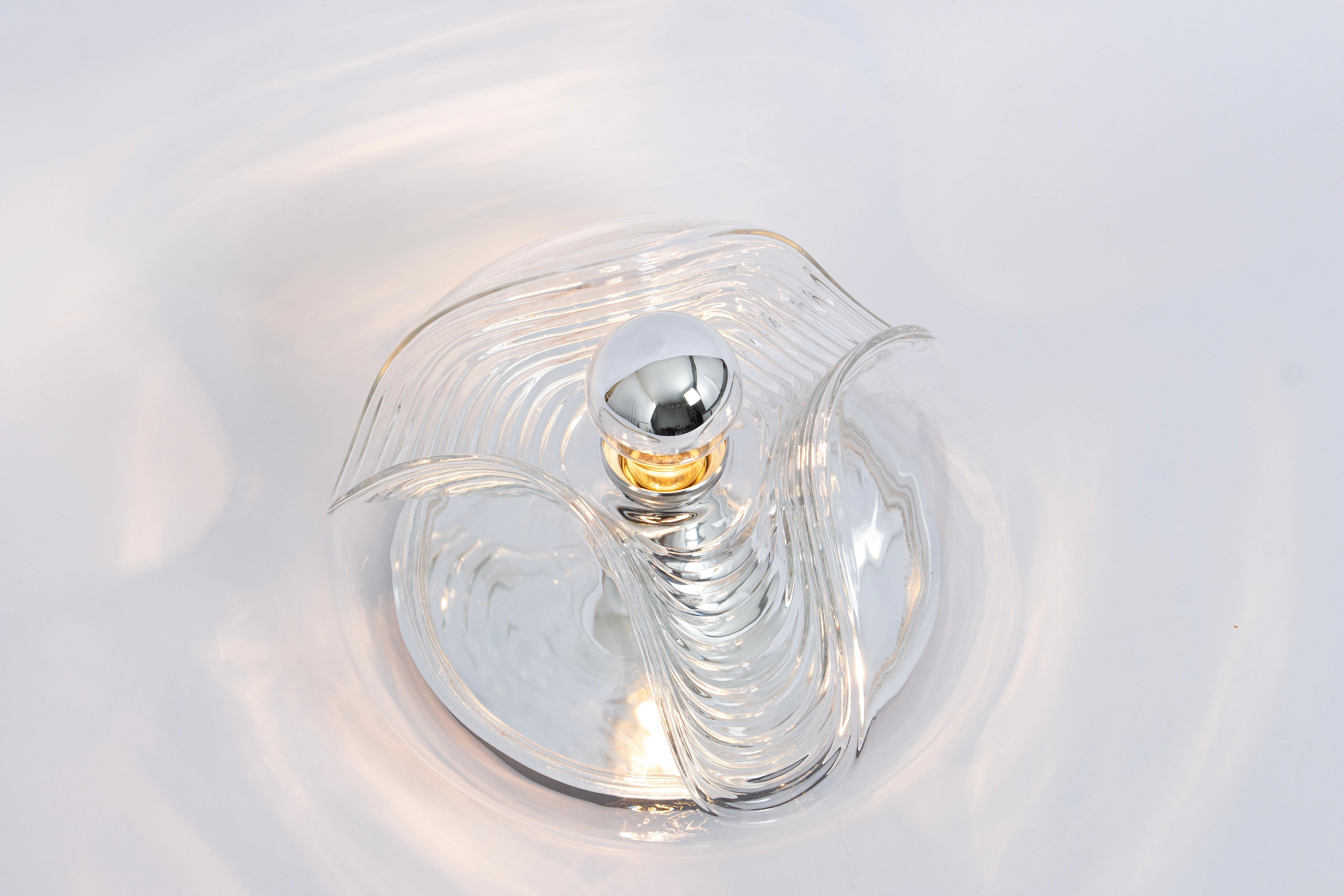 1 of 8 Large Wall light sconce Koch & Lowy by Peill & Putzler, Germany, 1970s In Good Condition For Sale In Aachen, NRW