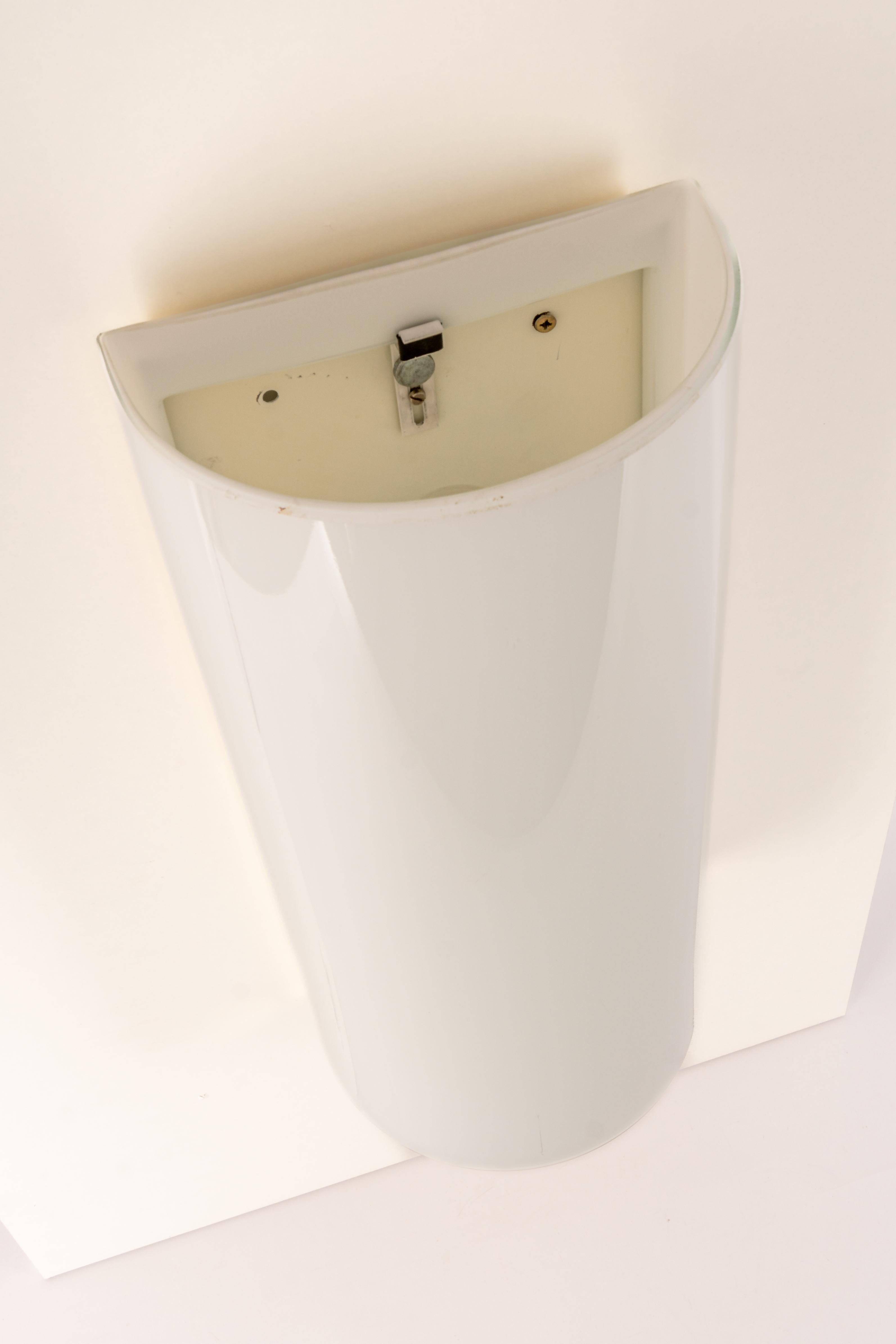 Opaline Glass 1 of 8 Opal Glass Sconces Designed by Limburg, Germany For Sale