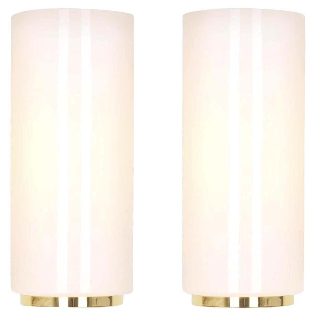 1 of 8 Opal Glass Sconces Designed by Limburg, Germany