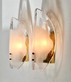 1 di 4 coppie di lampade da parete in vetro di Murano Kalmar Murano 1970s