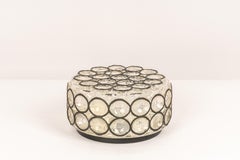 1 of 8 Petite Iron and Glass Wall or Ceiling Lights by Limburg, Germany, 1960s