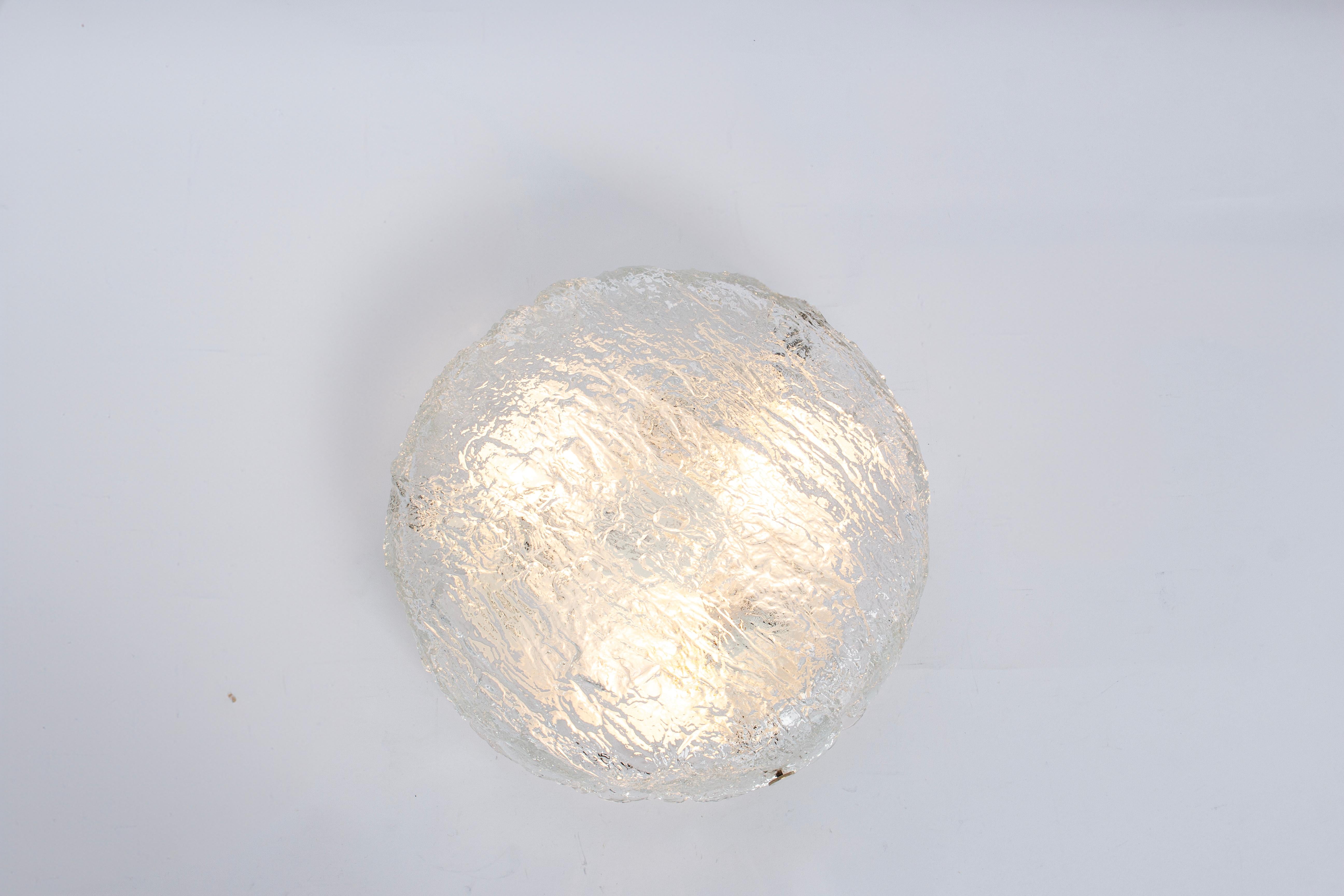 Verre de Murano 1 des 8 petits luminaires en verre de Murano par Kaiser, Allemagne, années 1960 en vente