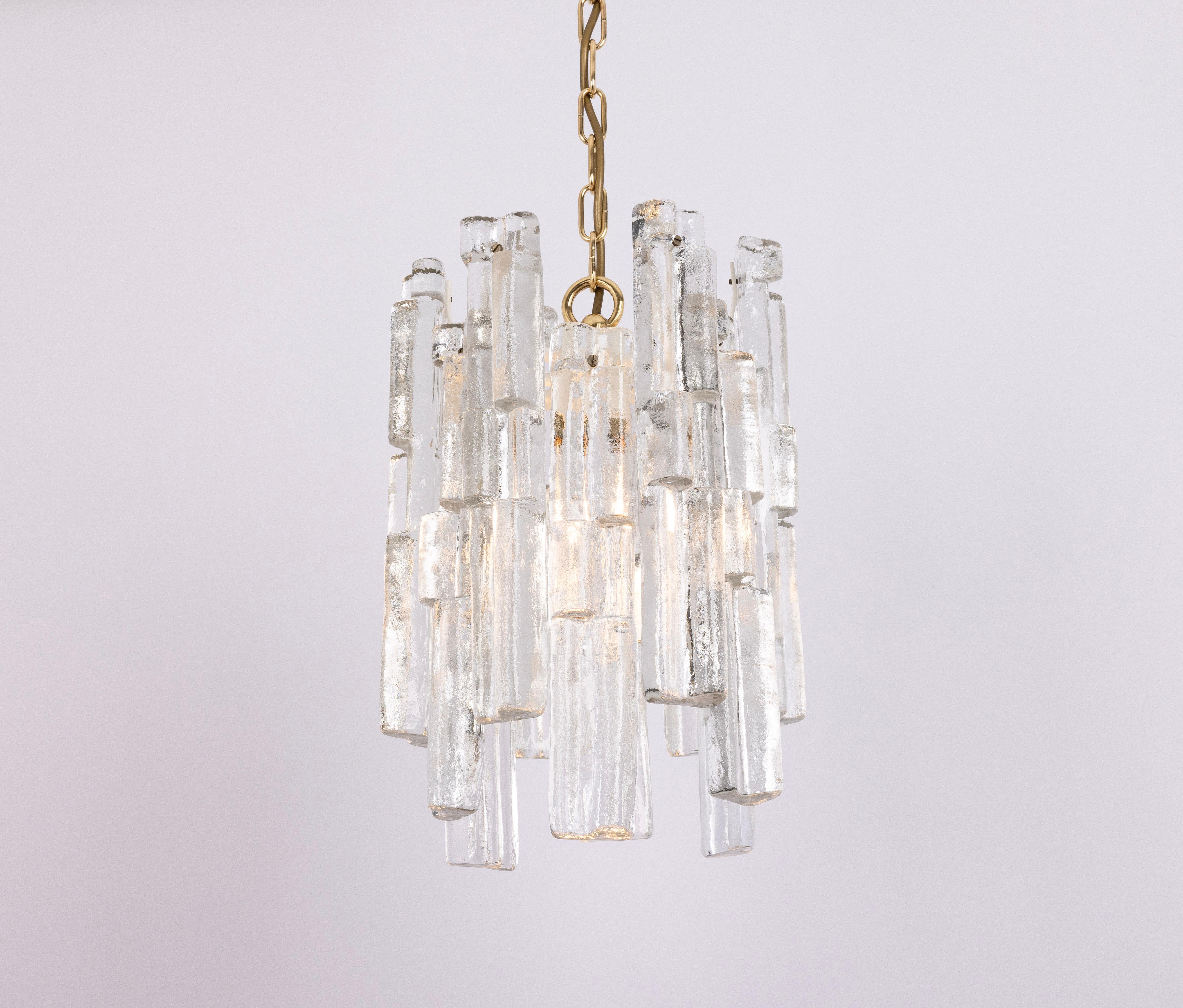 1 von 8 Seltene Murano Eisglas Pendelleuchten - Ruba, von Kalmar, Österreich, 1970er Jahre im Angebot 4