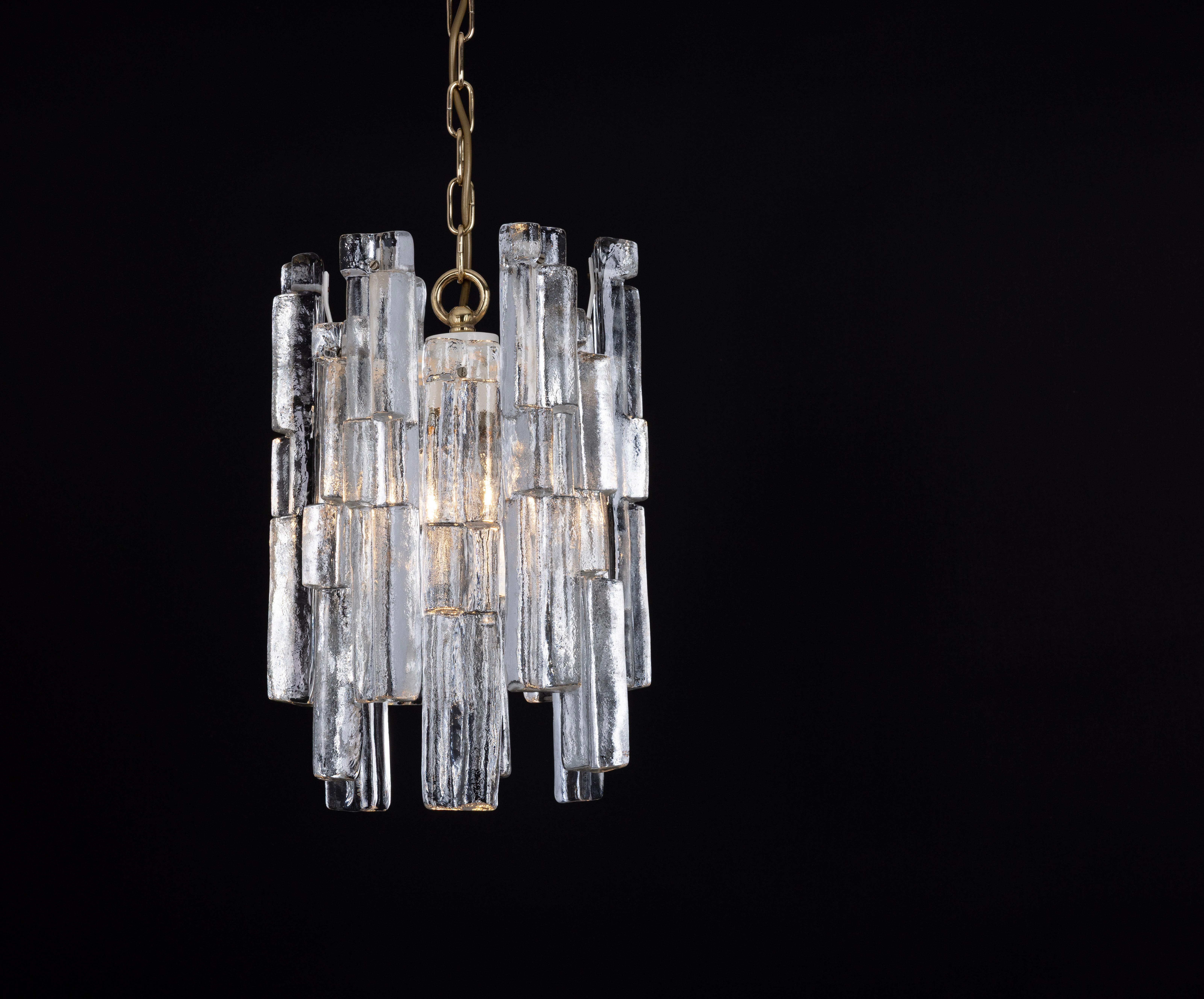 1 von 8 Seltene Murano Eisglas Pendelleuchten - Ruba, von Kalmar, Österreich, 1970er Jahre im Angebot 5