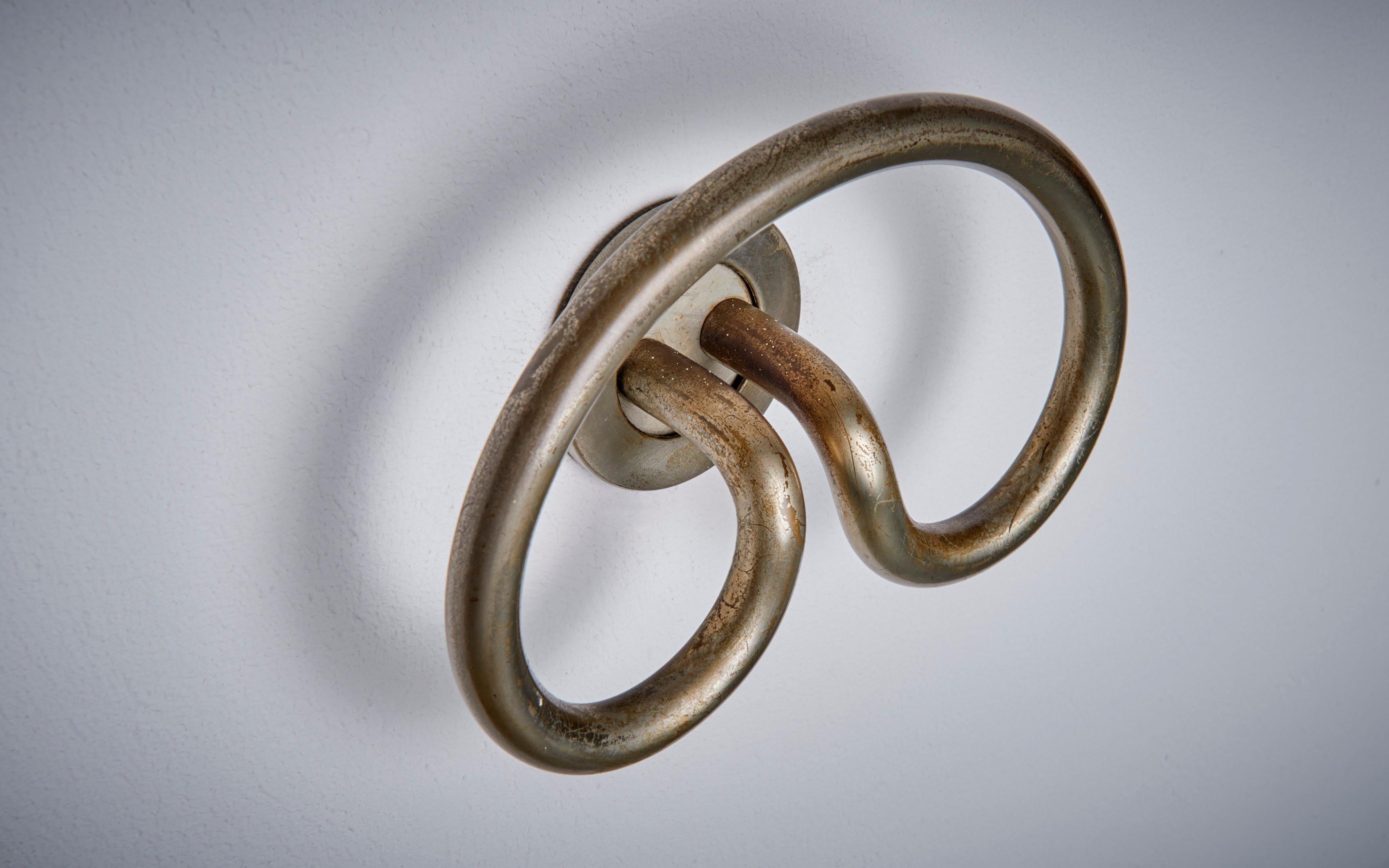 Mid-Century Modern 1 of 8 Sergio Mazza 'Samo' hangers or hooks in nickeled brass For Sale