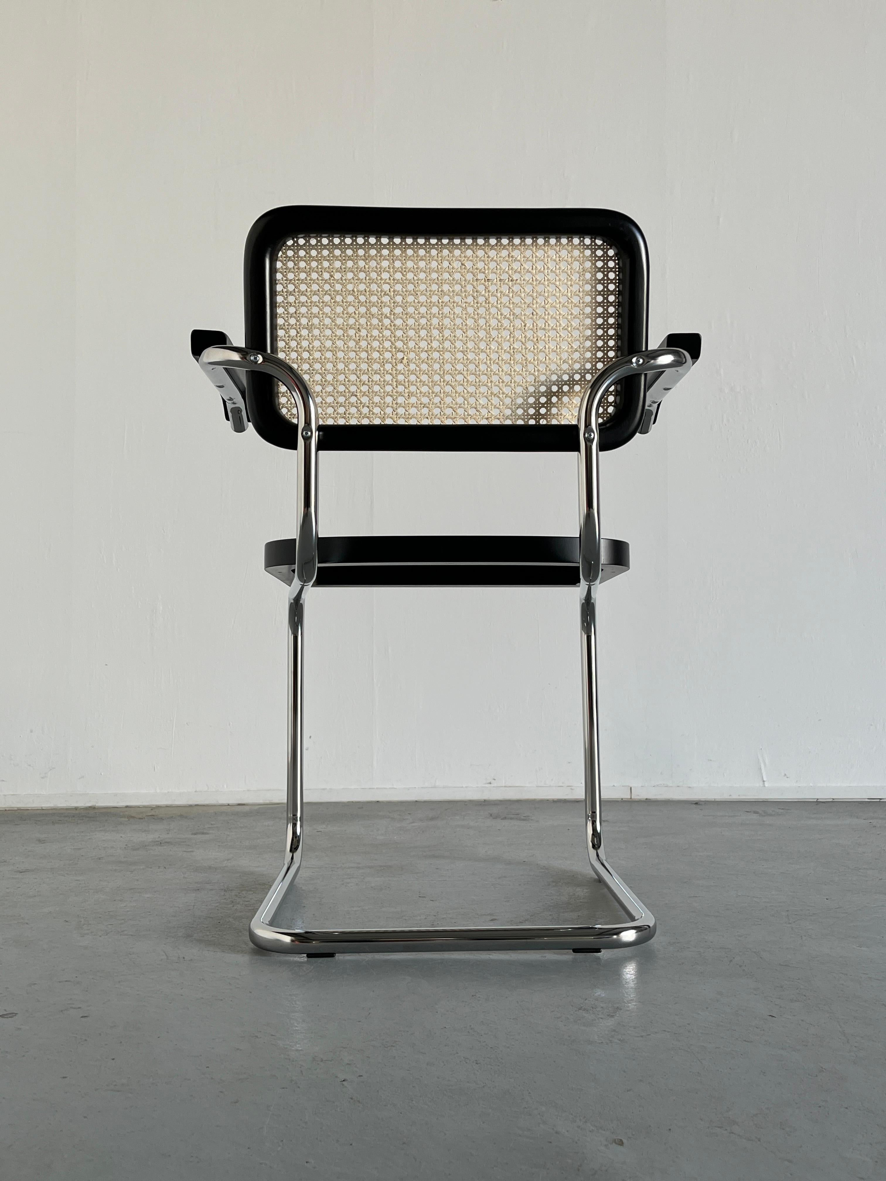 1 of 8 Vintage Cesca Mid Century Cantilever Chair, Marcel Breuer B64, Early 00s For Sale 3