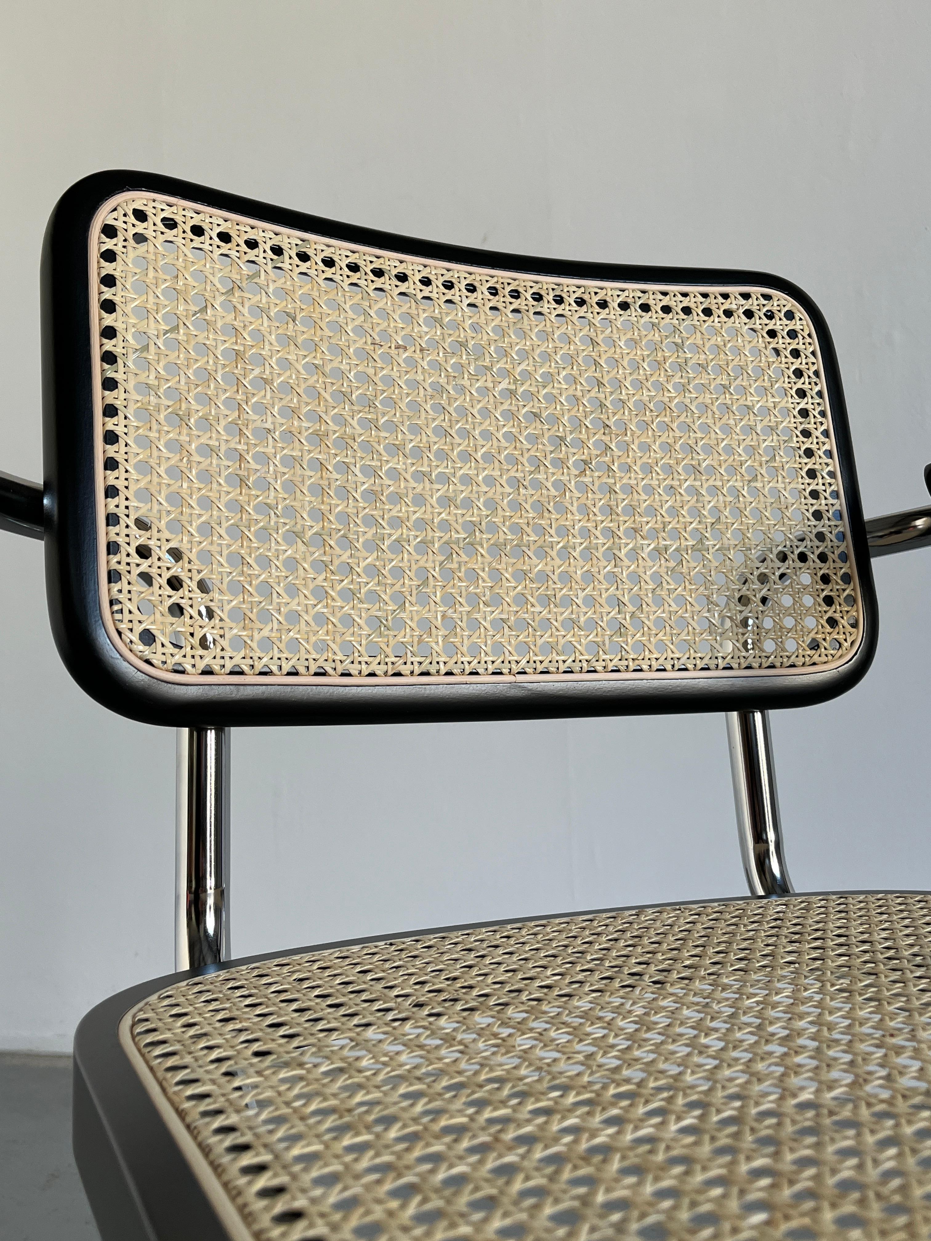 Italian 1 of 8 Vintage Cesca Mid Century Cantilever Chair, Marcel Breuer B64, Early 00s For Sale