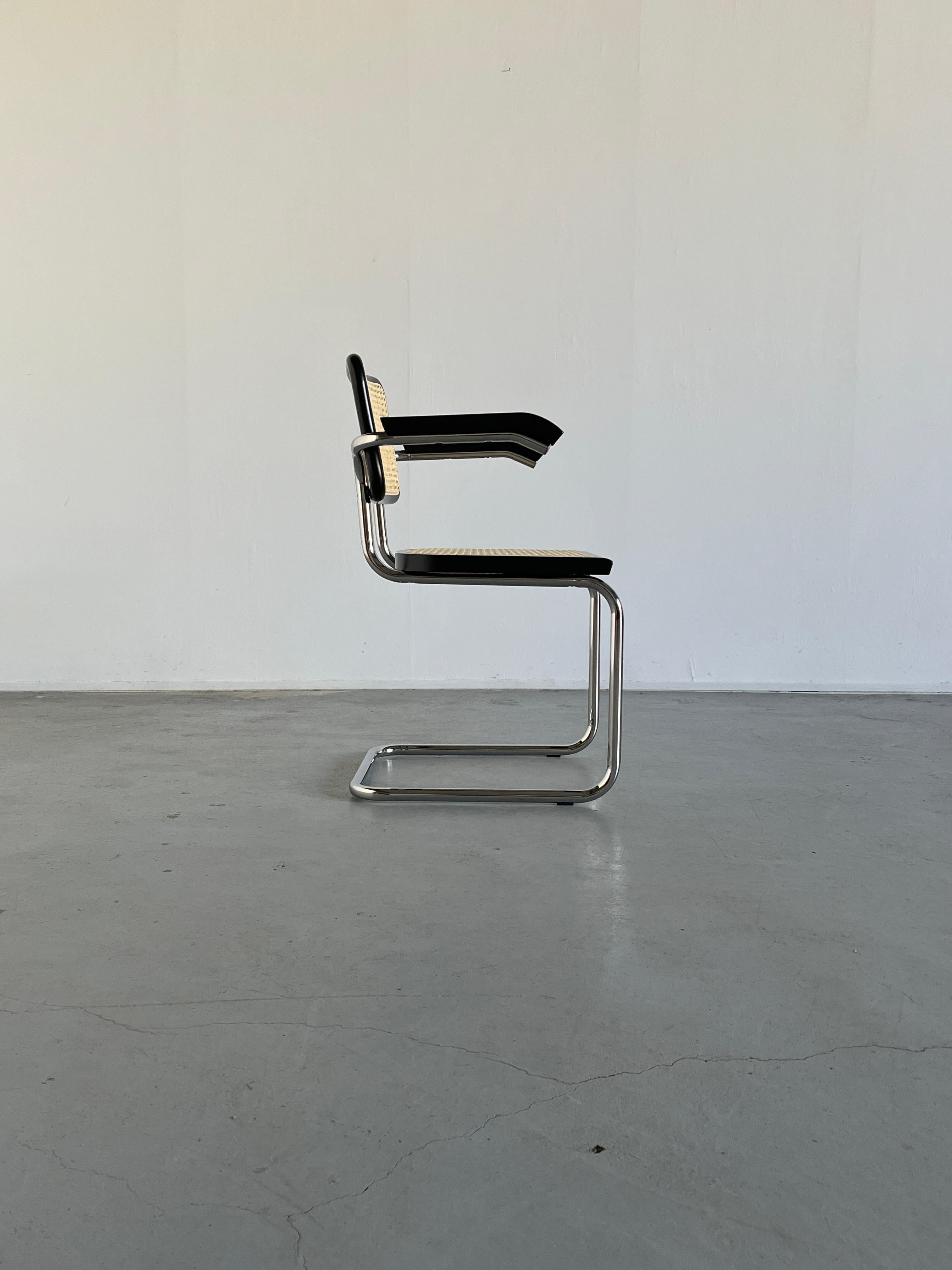 Contemporary 1 of 8 Vintage Cesca Mid Century Cantilever Chair, Marcel Breuer B64, Early 00s For Sale