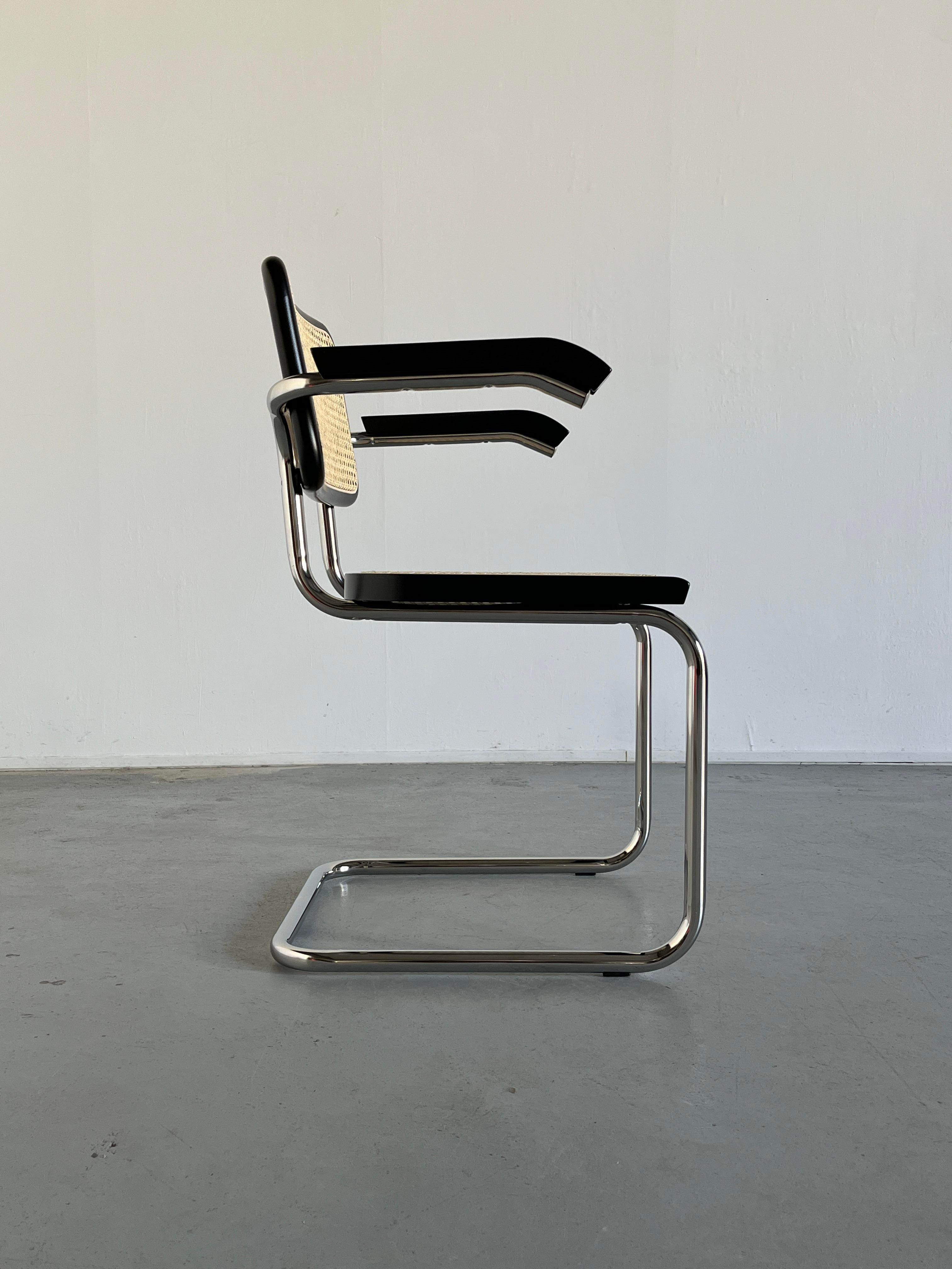 Steel 1 of 8 Vintage Cesca Mid Century Cantilever Chair, Marcel Breuer B64, Early 00s For Sale