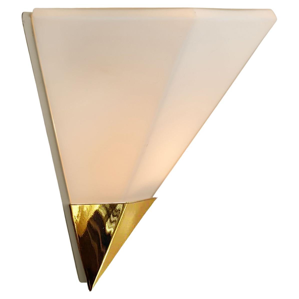 1 of 8 White Glass Modern Wall Lamps by Glashütte Limburg, 1970 In Good Condition For Sale In Rijssen, NL