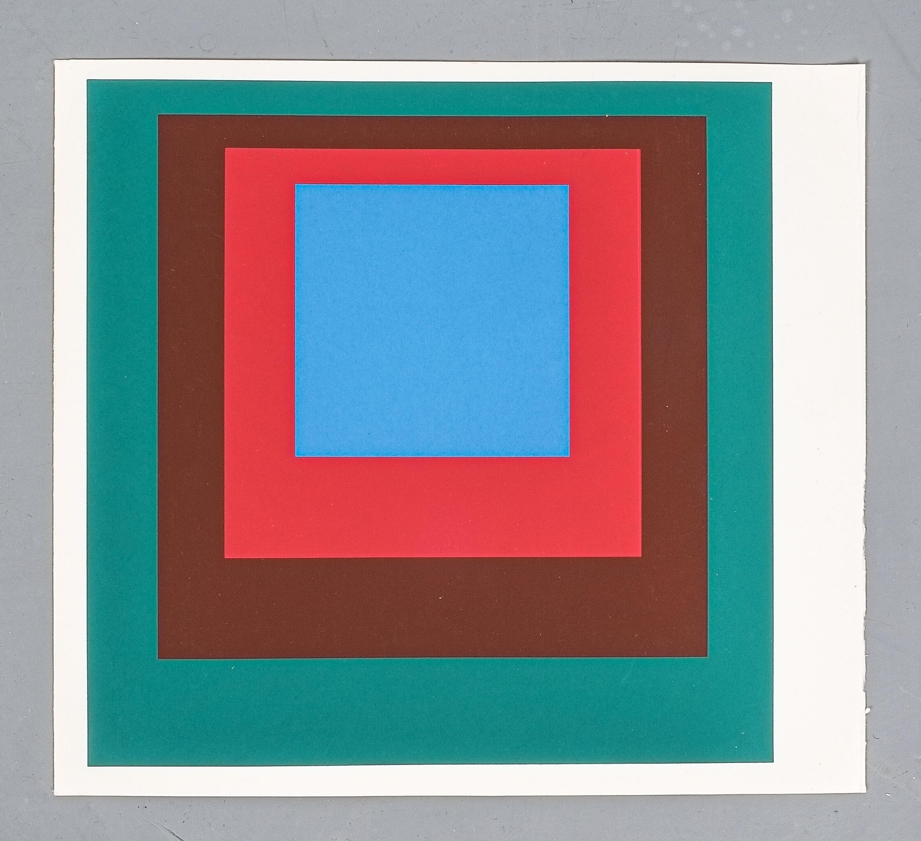 Mid-Century Modern 1 of 9 Screen-Prints Serigraph after Josef Albers Albers, 1977