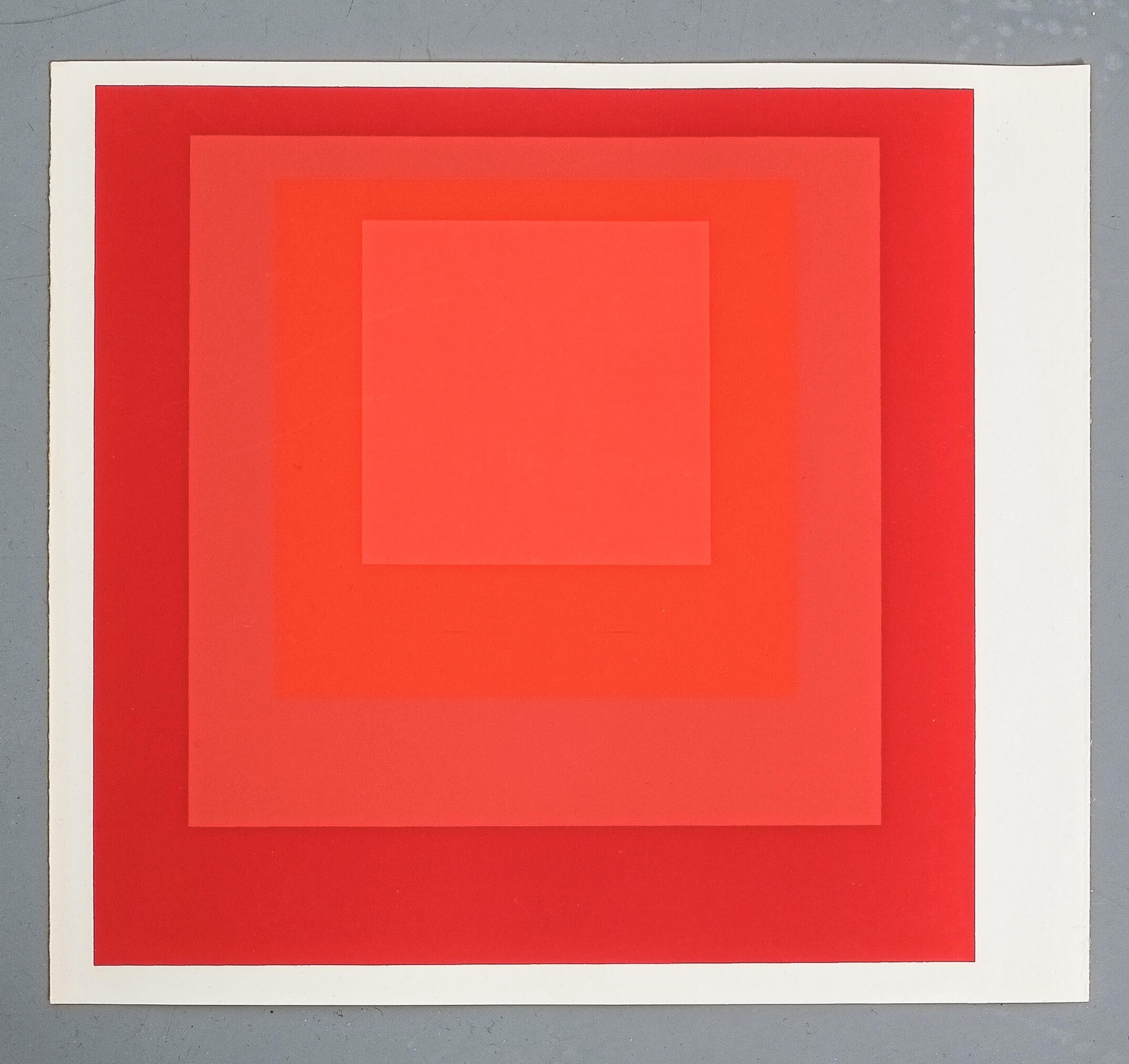 Mid-Century Modern 1 of 9 Screen-Prints Serigraph after Josef Albers, 1977