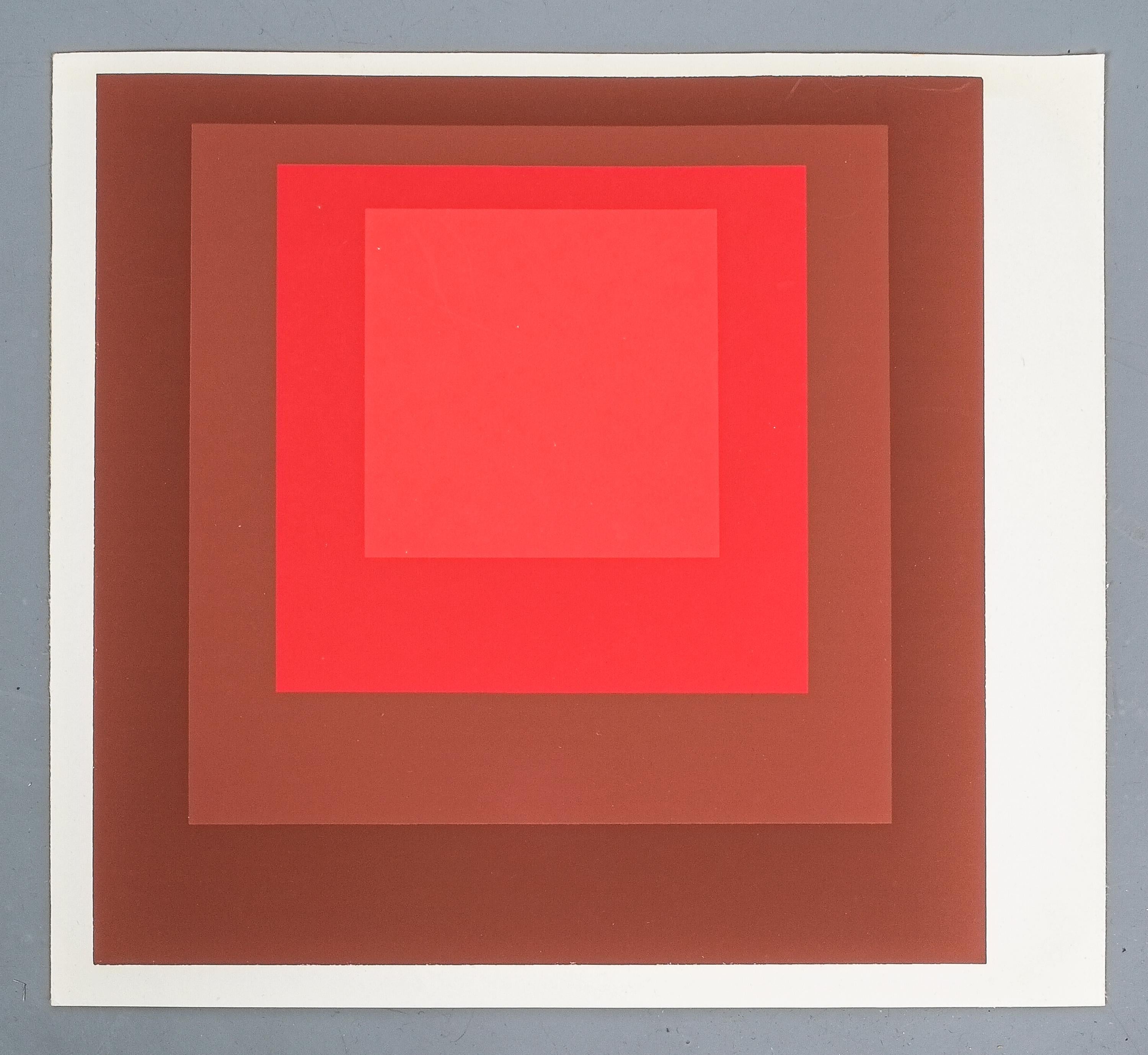 1 of 9 Screen-Prints Serigraph after Josef Albers, 1977 In Good Condition In Vienna, AT