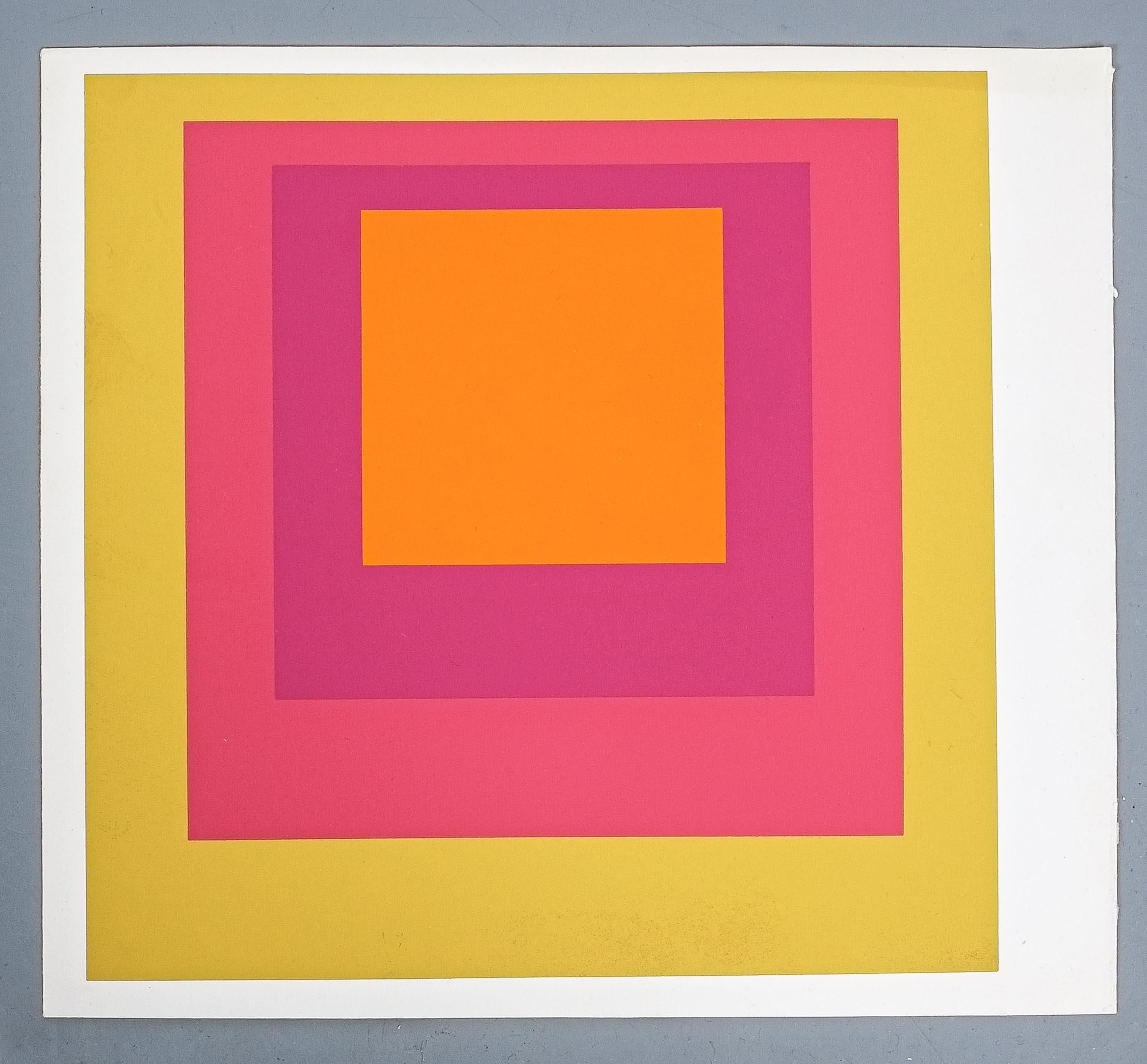 Late 20th Century 1 of 9 Screen-Prints Serigraph after Josef Albers, 1977