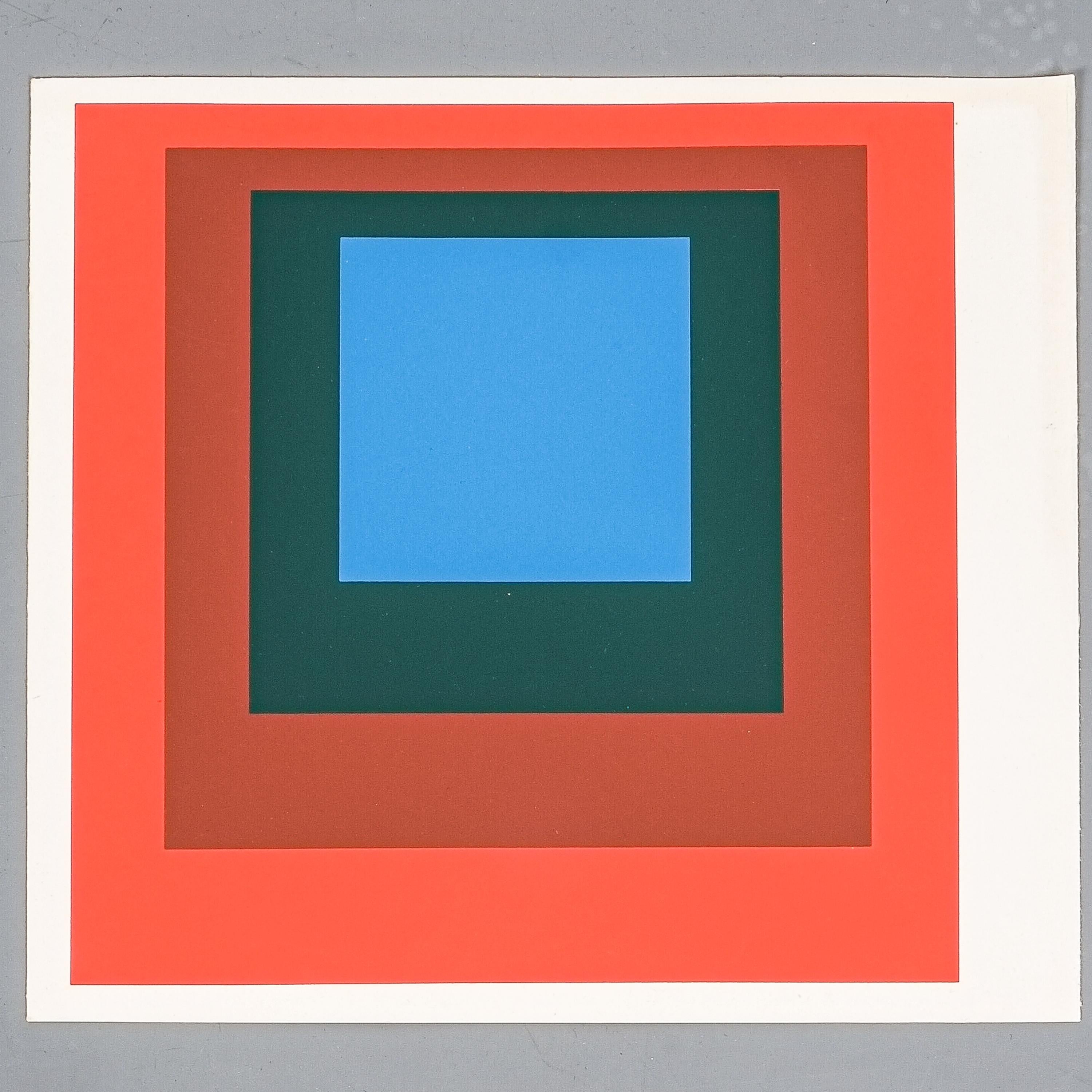 Paper 1 of 9 Screen-Prints Serigraph after Josef Albers, 1977
