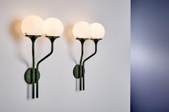 1 of 9 Wall Sconces with two Globes by Goffredo Reggiani for Lampadari Reggiani