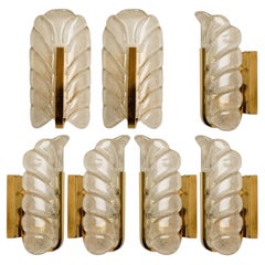 1 dei 10 lampadari da parete in ottone di Fagerlund per Orrefors, 1960